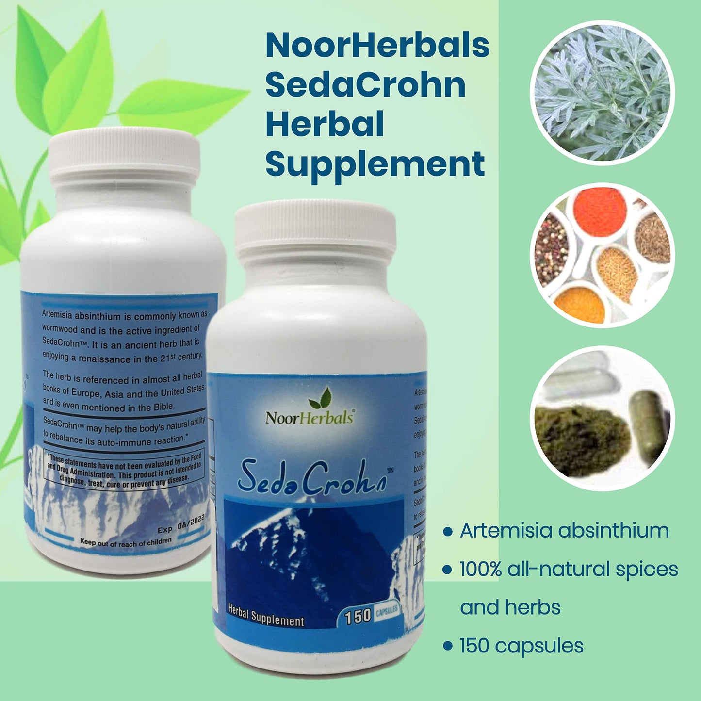 NoorHerbals SedaCrohn Capsules 150