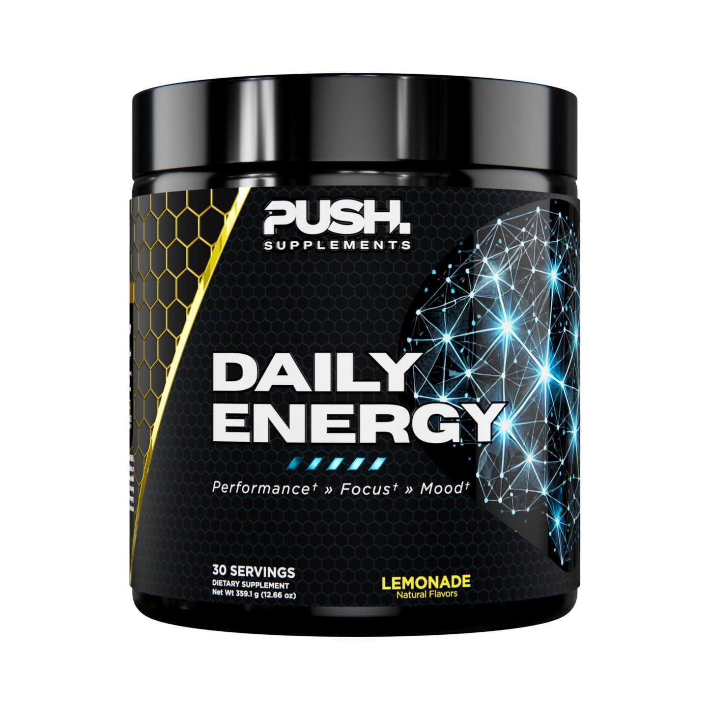 Push Supplements Daily Energy Pre-Workout for Jiu Jitsu Powder 12.66 Ounce