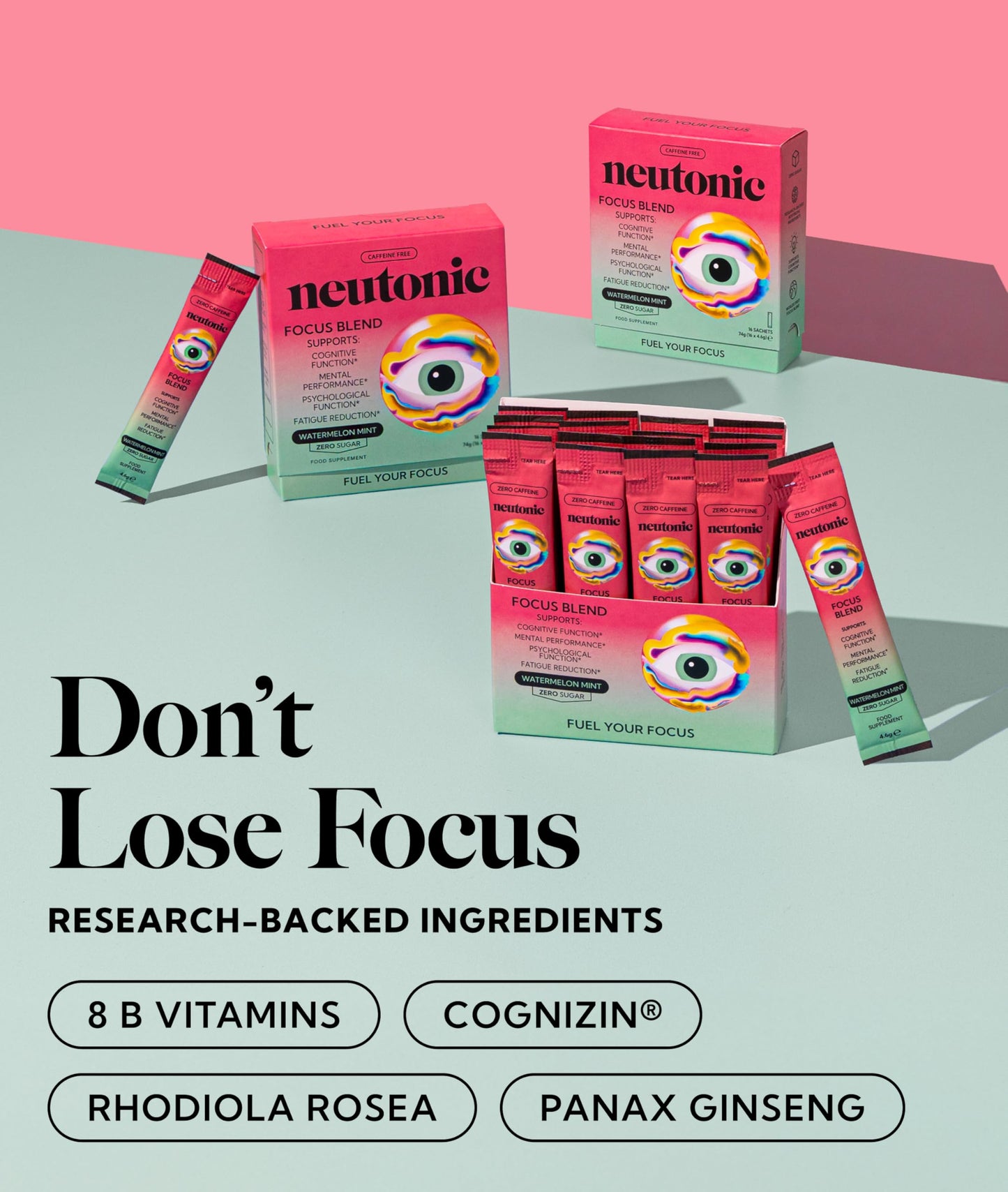 Neutonic Nootropic Focus Blend Powder, 16 Sticks