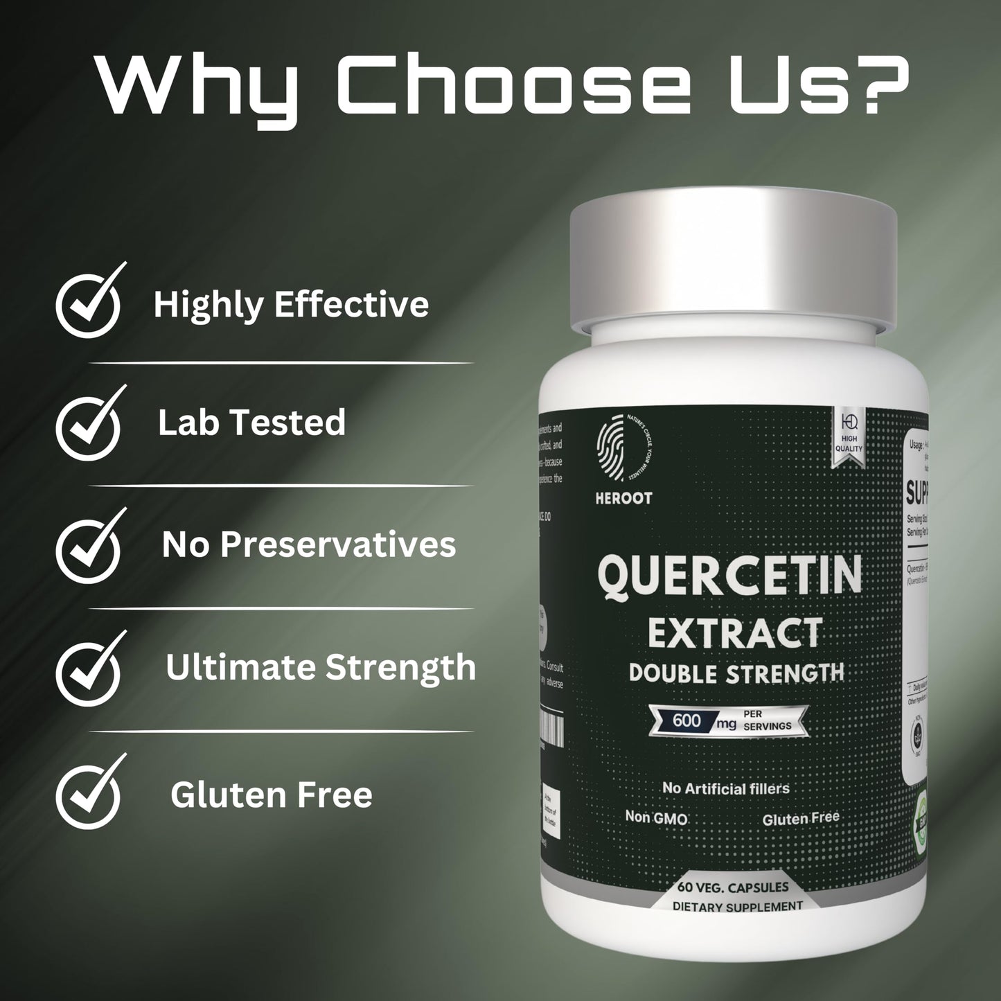 Heroot Quercetin Extract Capsules 120 Capsules