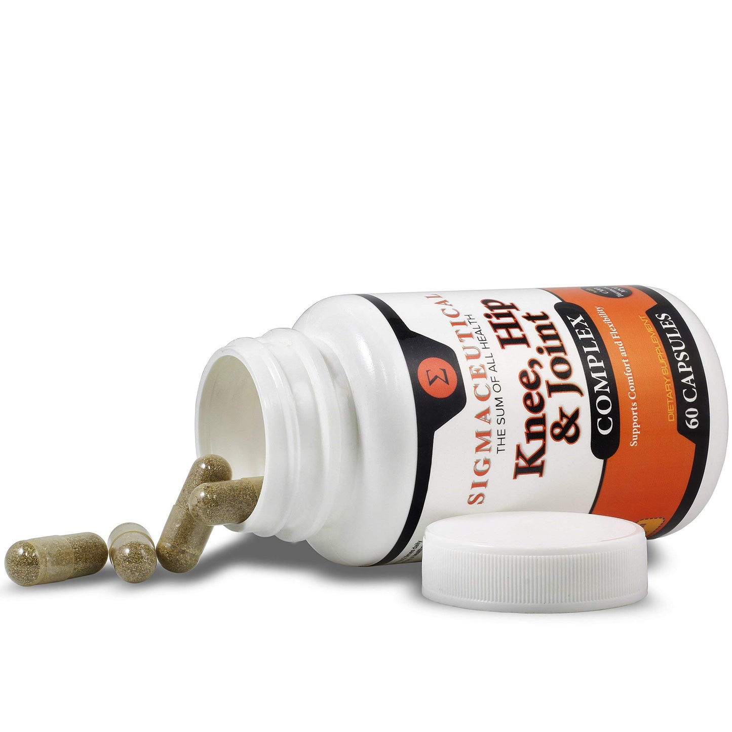 Sigmaceutical Advanced Joint Support for Knees & Hips with Hyaluronic Acid Turmeric Curcumin MSM Capsules, 60 Count