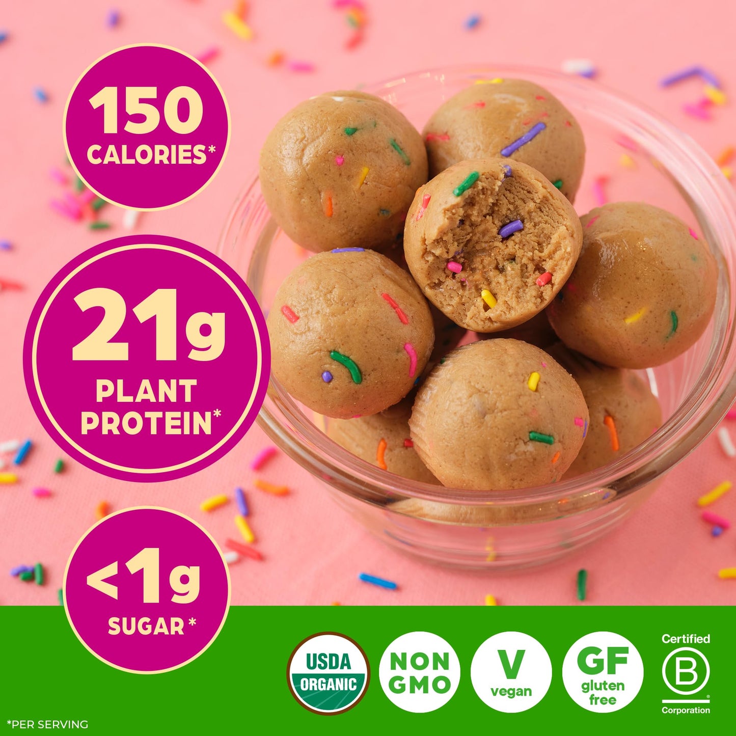 Orgain Organic Vegan Protein Powder Birthday Cake, 16.3 oz
