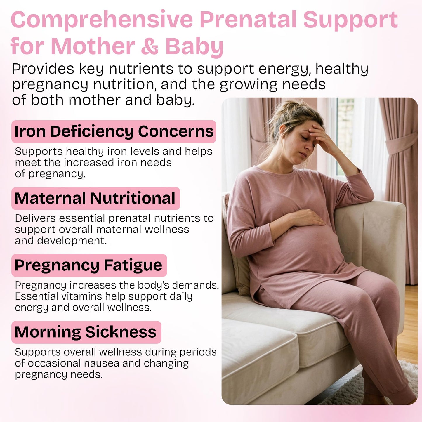 Shailee Prenatal Vitamins for Women with DHA, Methylfolate & Iron Capsule, 90 Count