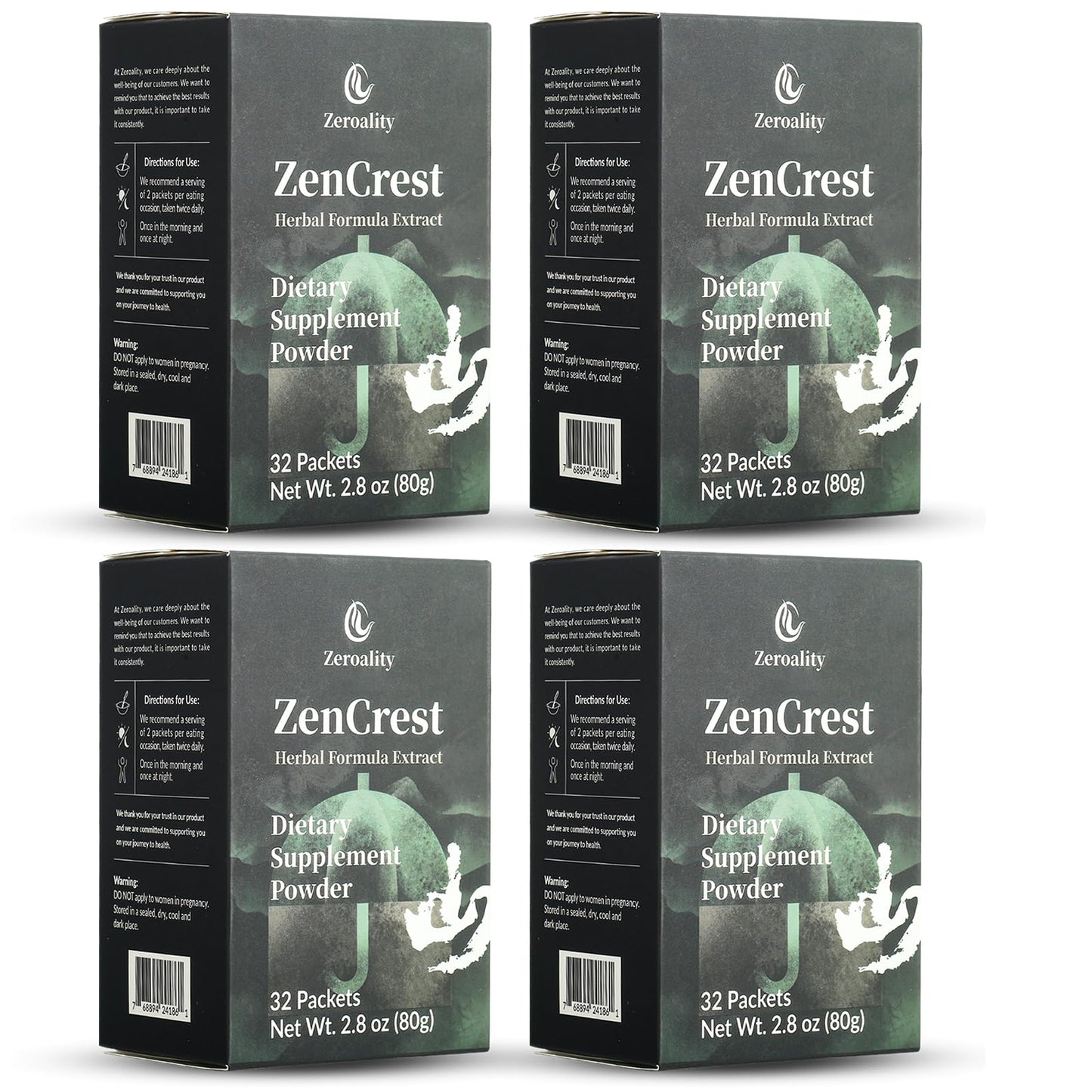Zeroality ZenCrest Natural Herb Prostate Supplement Powder 128 Packets