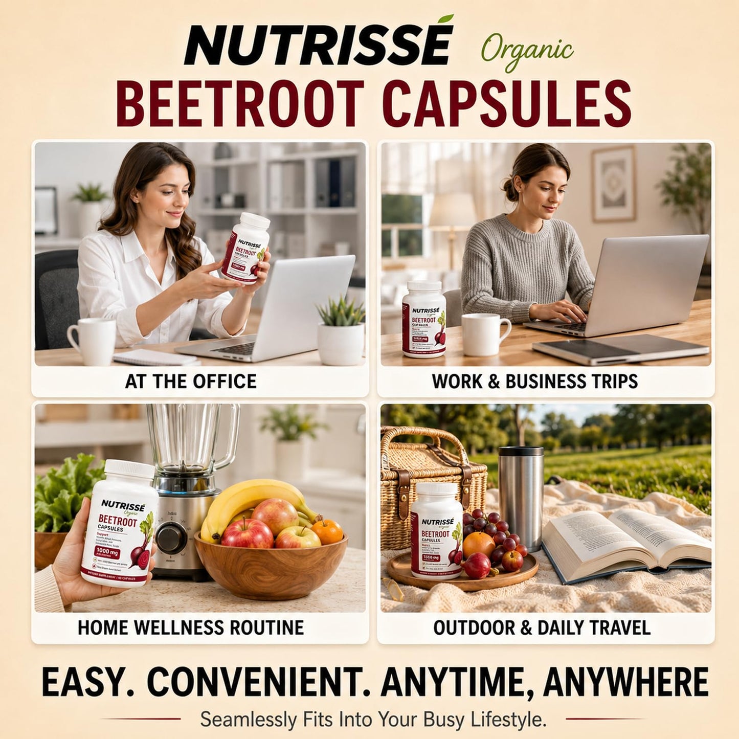 Nutrisse Organic Beetroot Capsules 90 Capsules