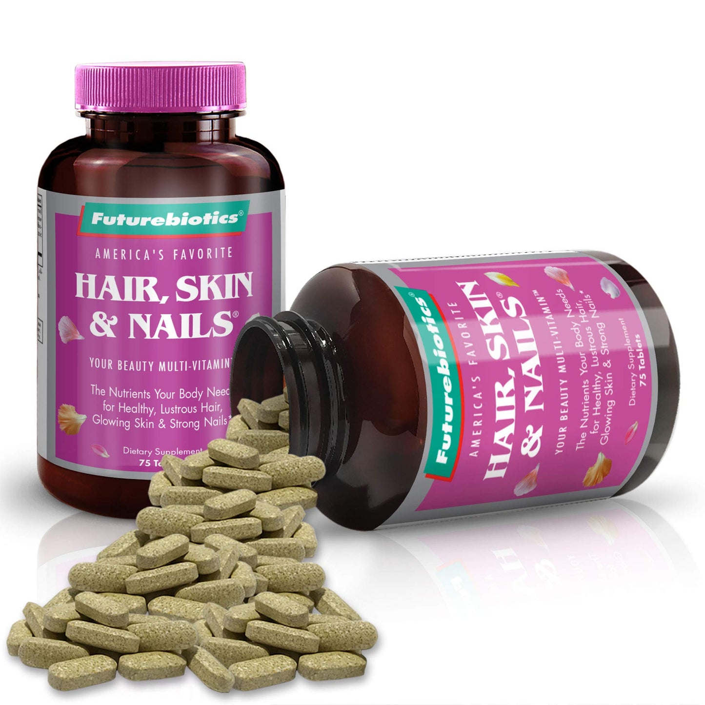 Futurebiotics Hair, Skin, & Nails Beauty Multivitamin, 75 Tablets