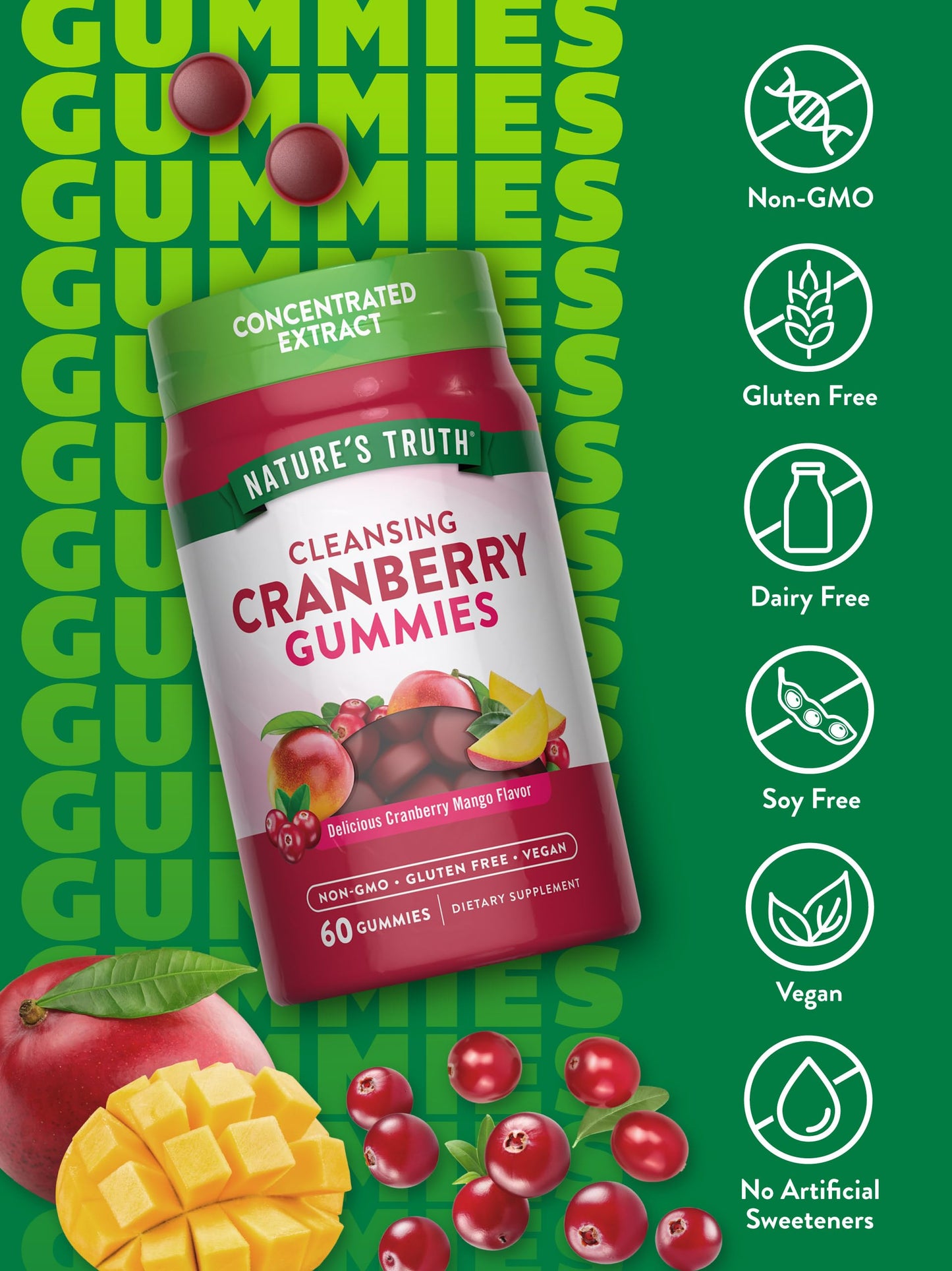 Nature's Truth Cranberry Gummies 60 Count