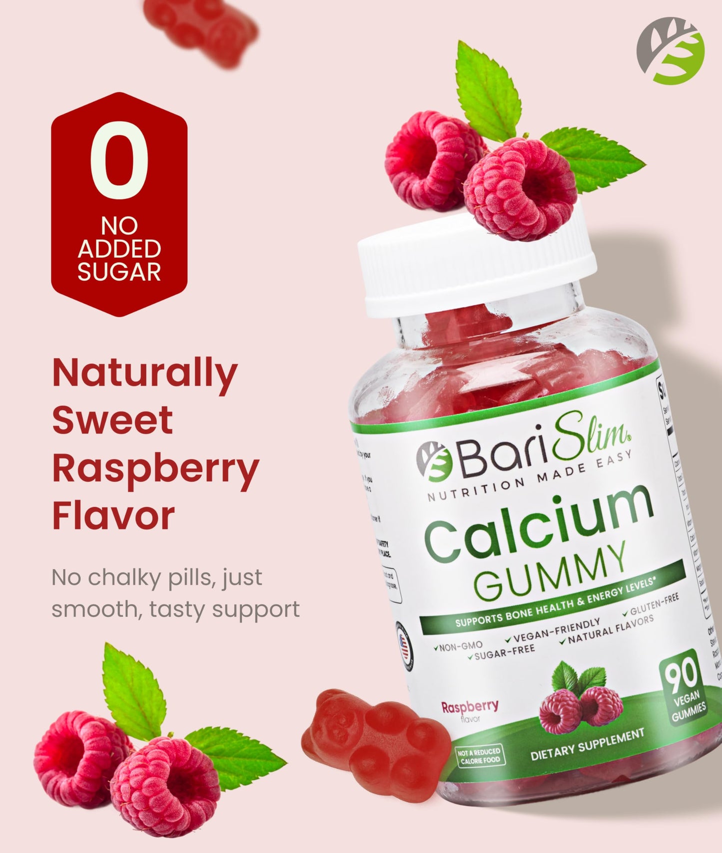 BariSlim Bariatric Calcium Gummies, 90 Count