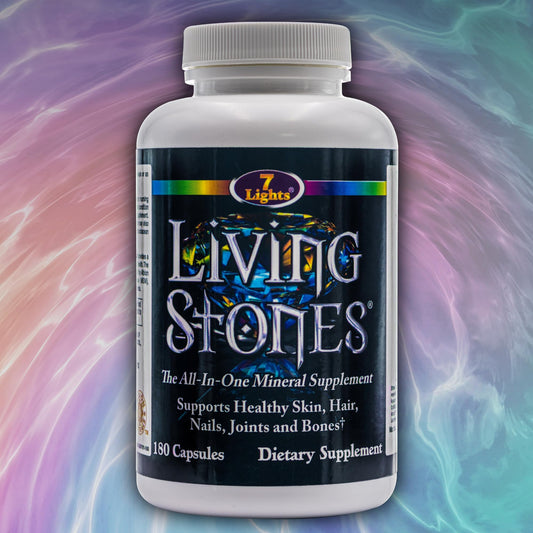 7 Lights Living Stones Complete Mineral Supplement with Zinc, Calcium, Magnesium, Selenium, Trace Minerals, No Added Iron, with MSM (Organic Sulfur) and Shilajit, Premium Absorption, 180 Capsules