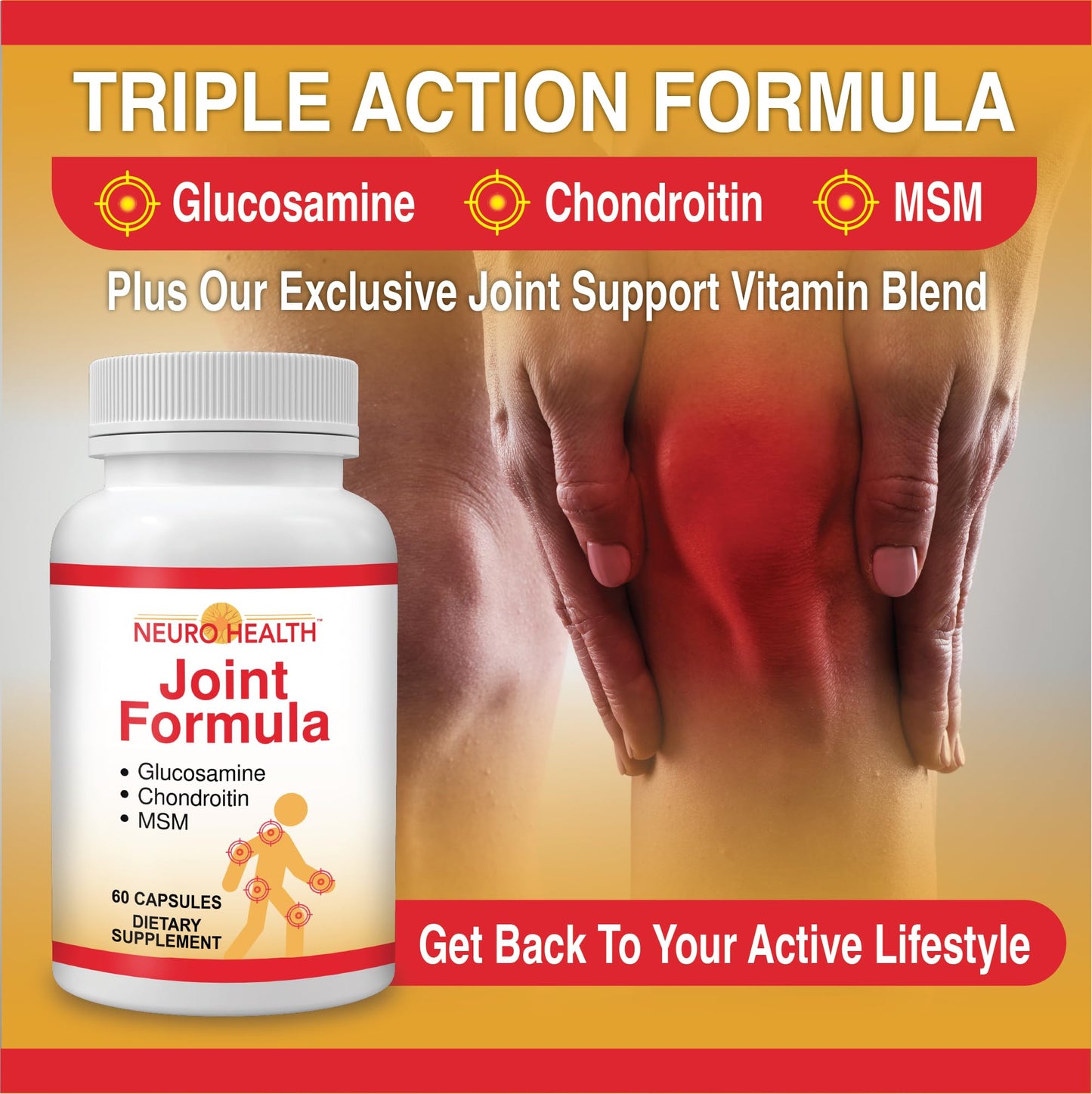 Neuro Health Joint Formula with Glucosamine, Chondroitin and MSM Capsules, 60 Count