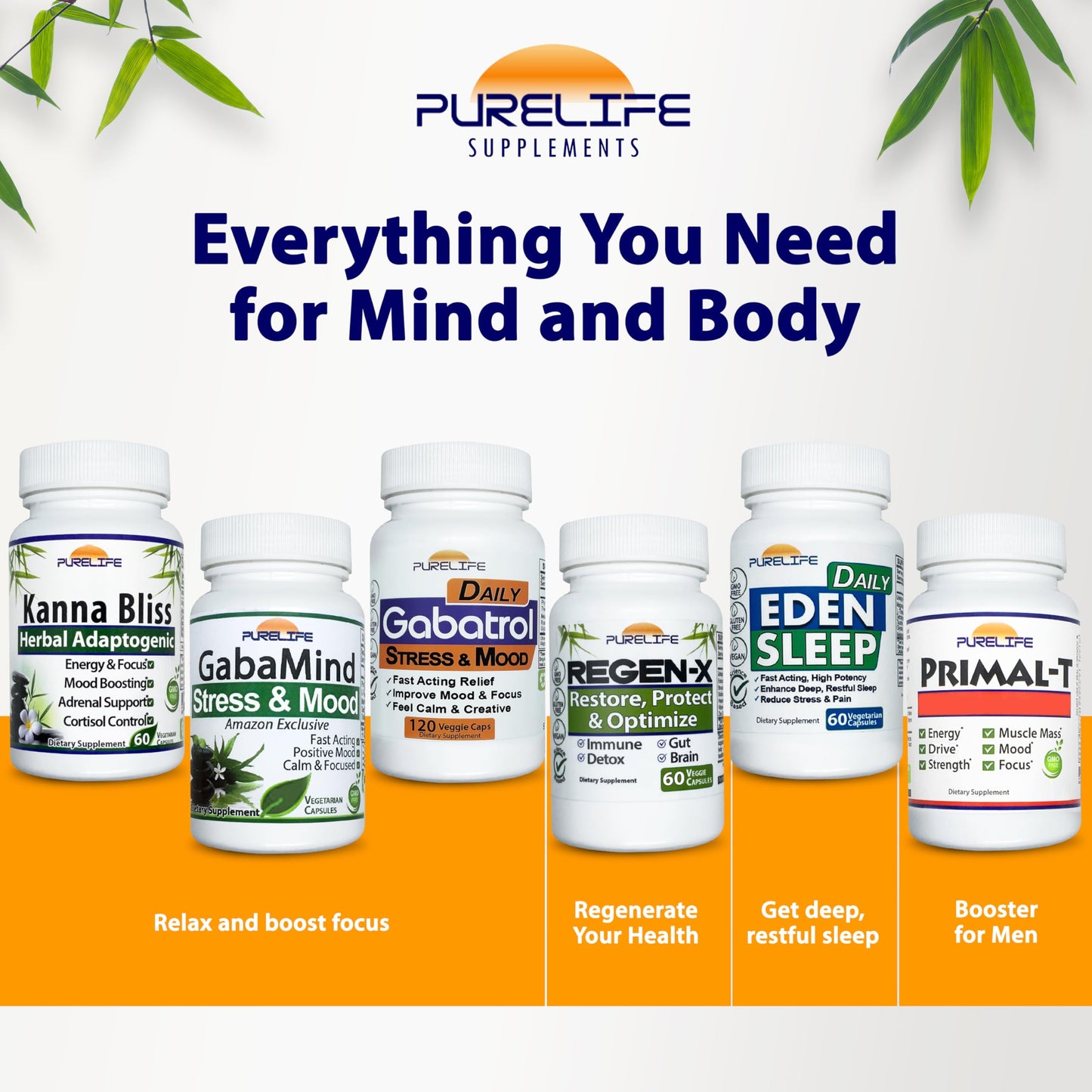 PureLife Supplements Kanna Bliss - Herbal Adaptogenic 60 Capsules