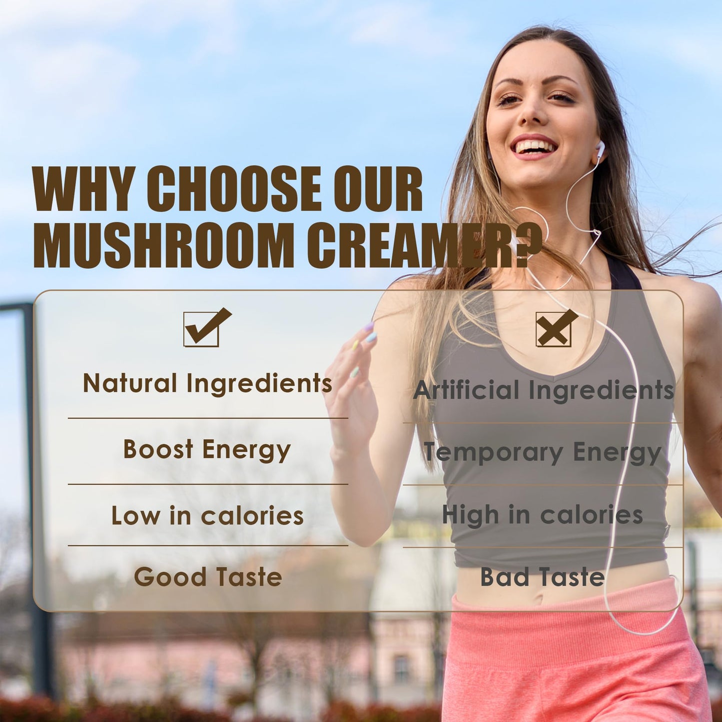 QIN SHAN TANG Mushroom Coconut Creamer Powder, Natural Creamer for Coffee with 5 Mushrooms (Lion's Mane, Turkey Tail, Reishi, Maitake, Chaga) and Ceylon Cinnamon, Boosts Focus, Immunity and Energy, 6.35 oz