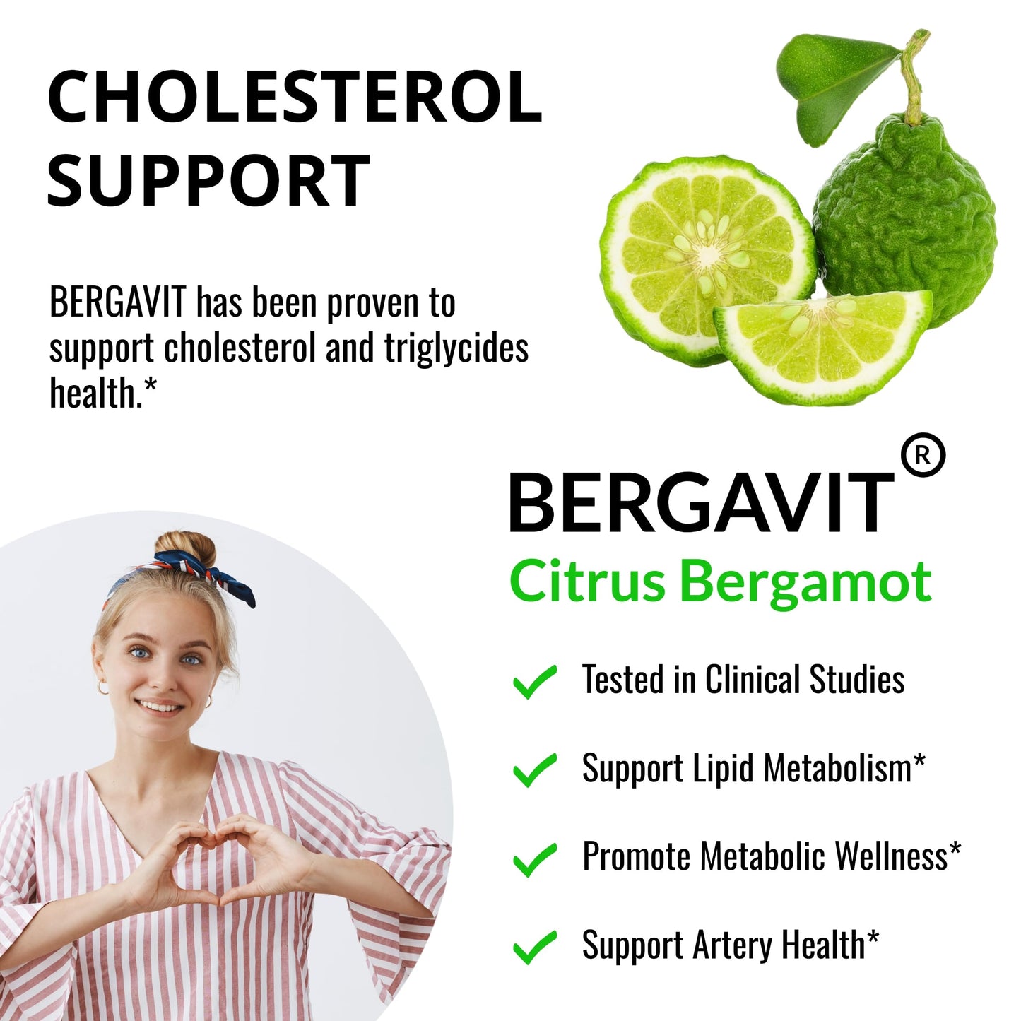 UpNourish Bergavit Citrus Bergamot Cholesterol Supplement Softgels 90