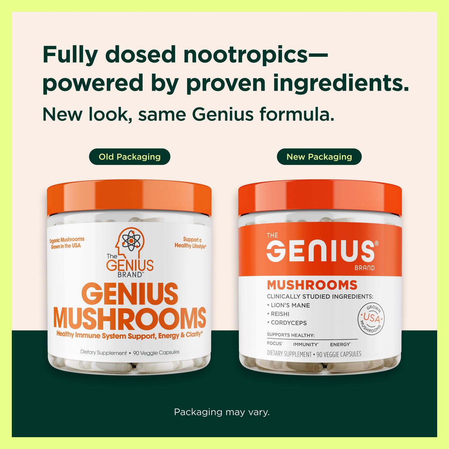 The Genius Brand Mushrooms Capsules 90 Count