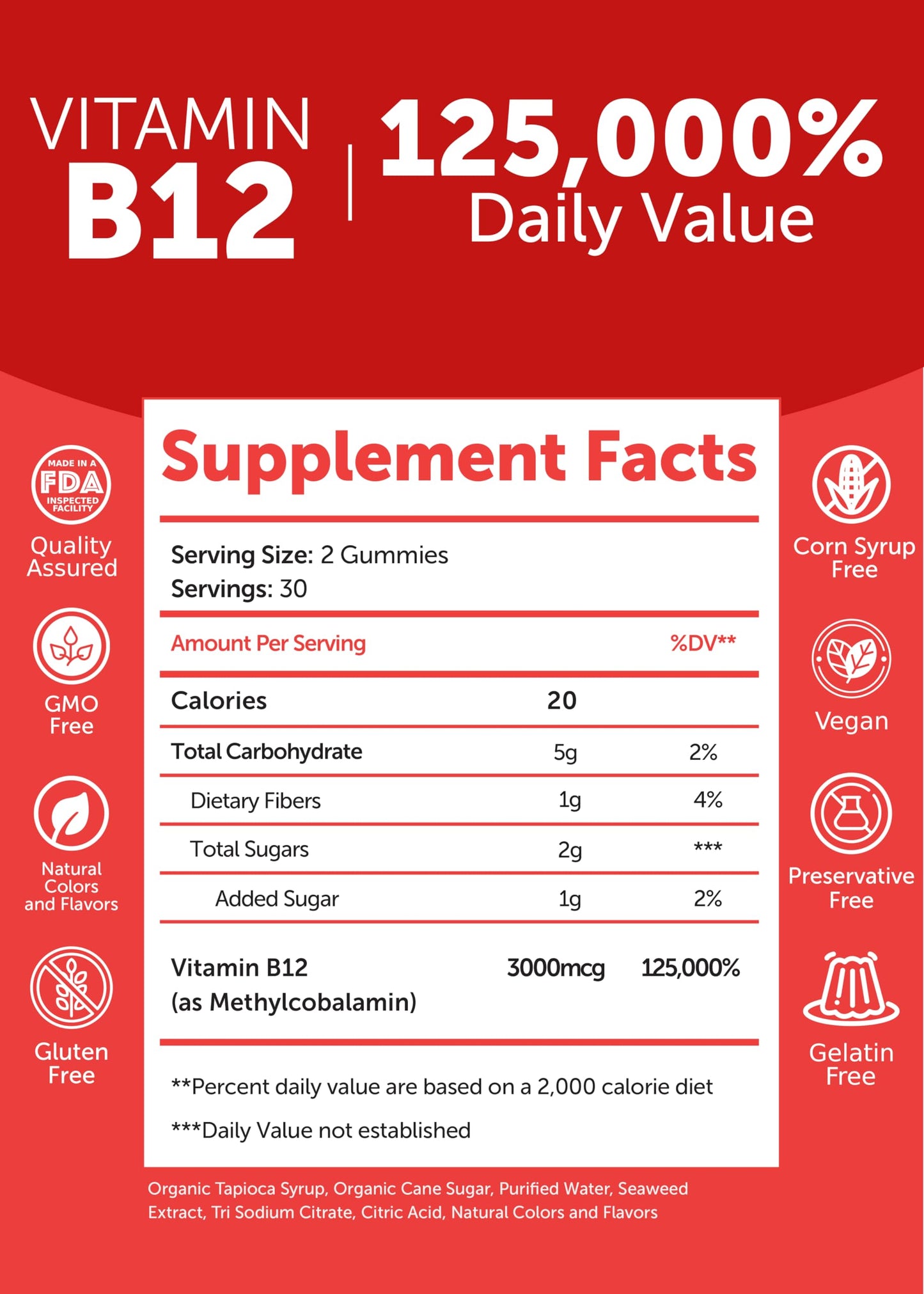Lunakai Vitamin B12 and Women's Multivitamin Gummies Bundle, 120 Gummies