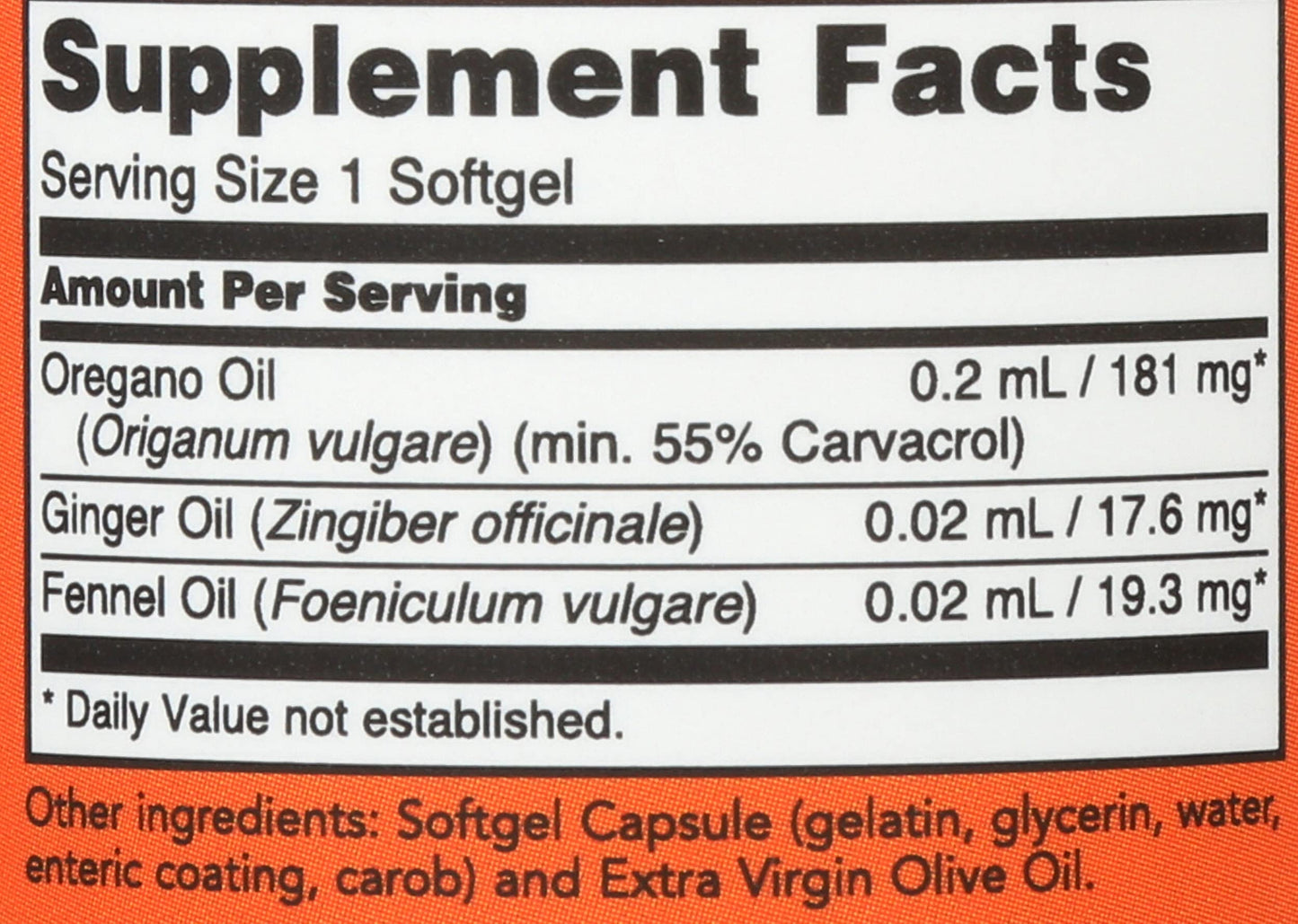 NOW Foods Oregano Oil Enteric Coated SG Capsule, 90 Count
