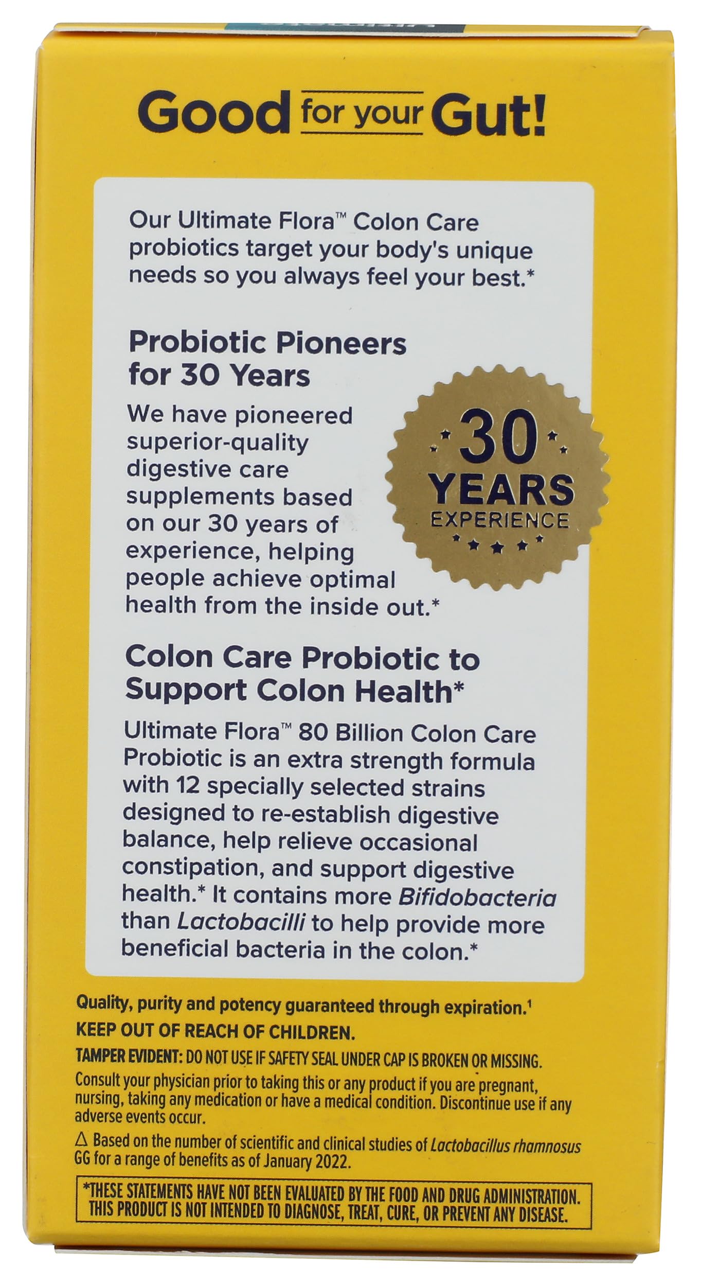 Renew Life Probiotic 80B Colon Care Capsule 30 Count