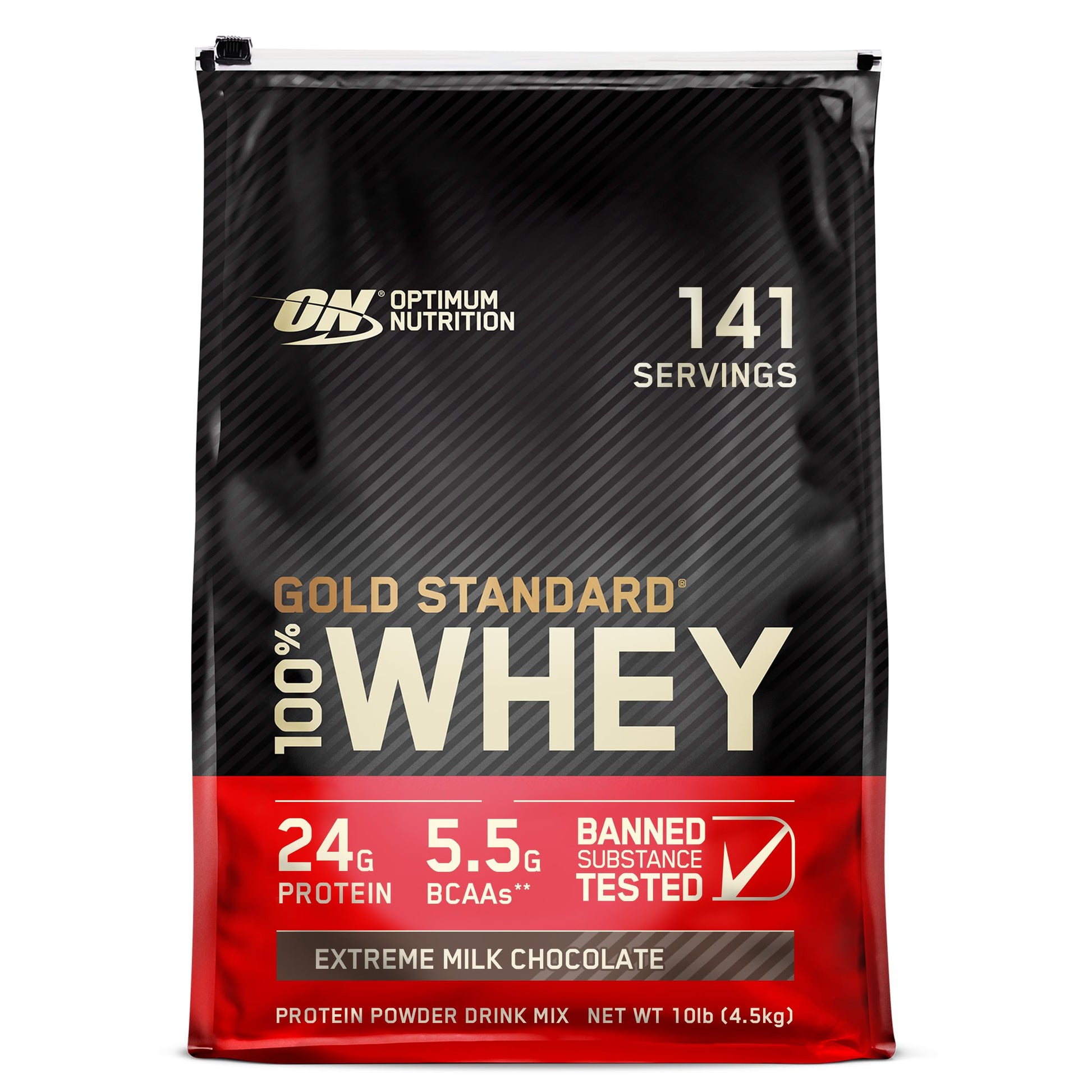 Optimum Nutrition Gold Standard 100% Whey Protein Powder, Extreme Milk Chocolate, 10 Pound, 320 Servings