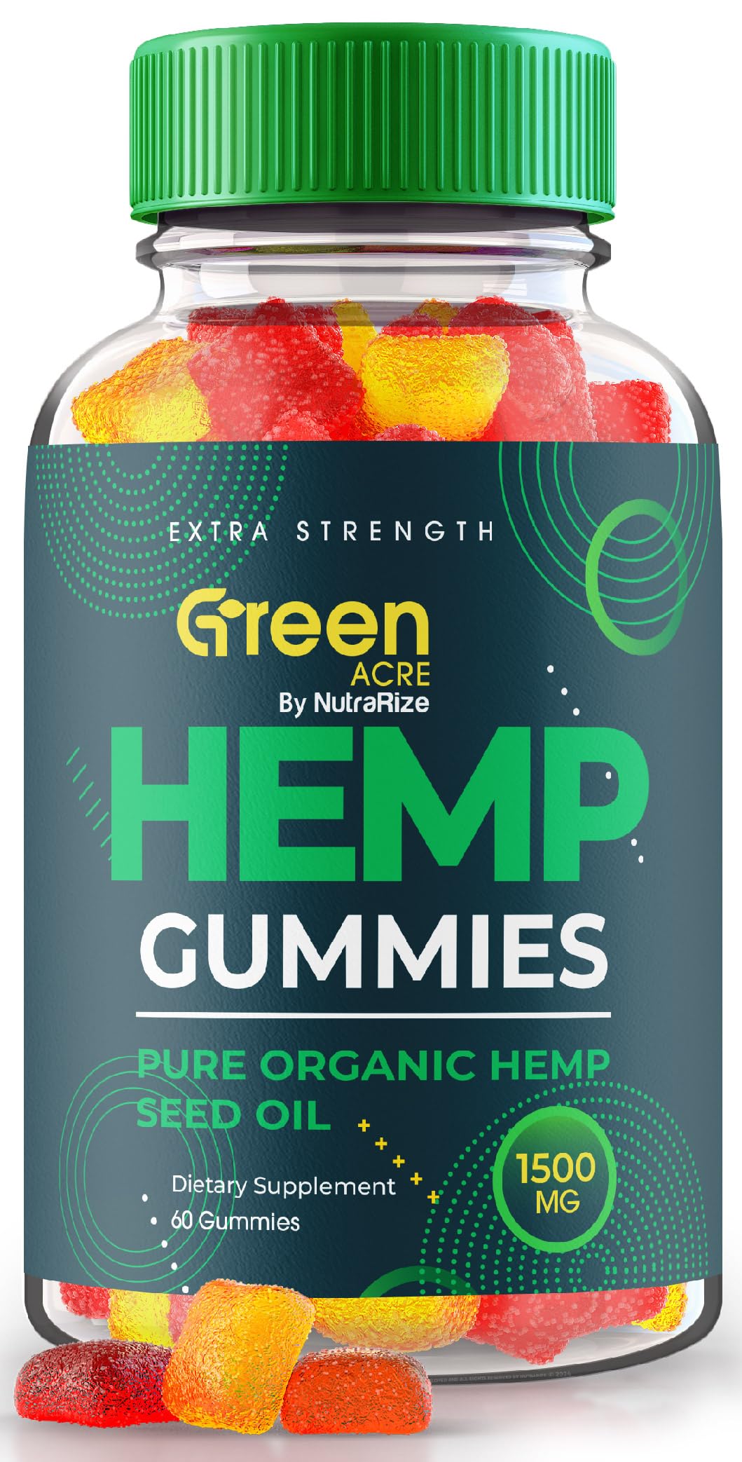 NutraRize Green Acre Hemp Gummies 60 Gummies