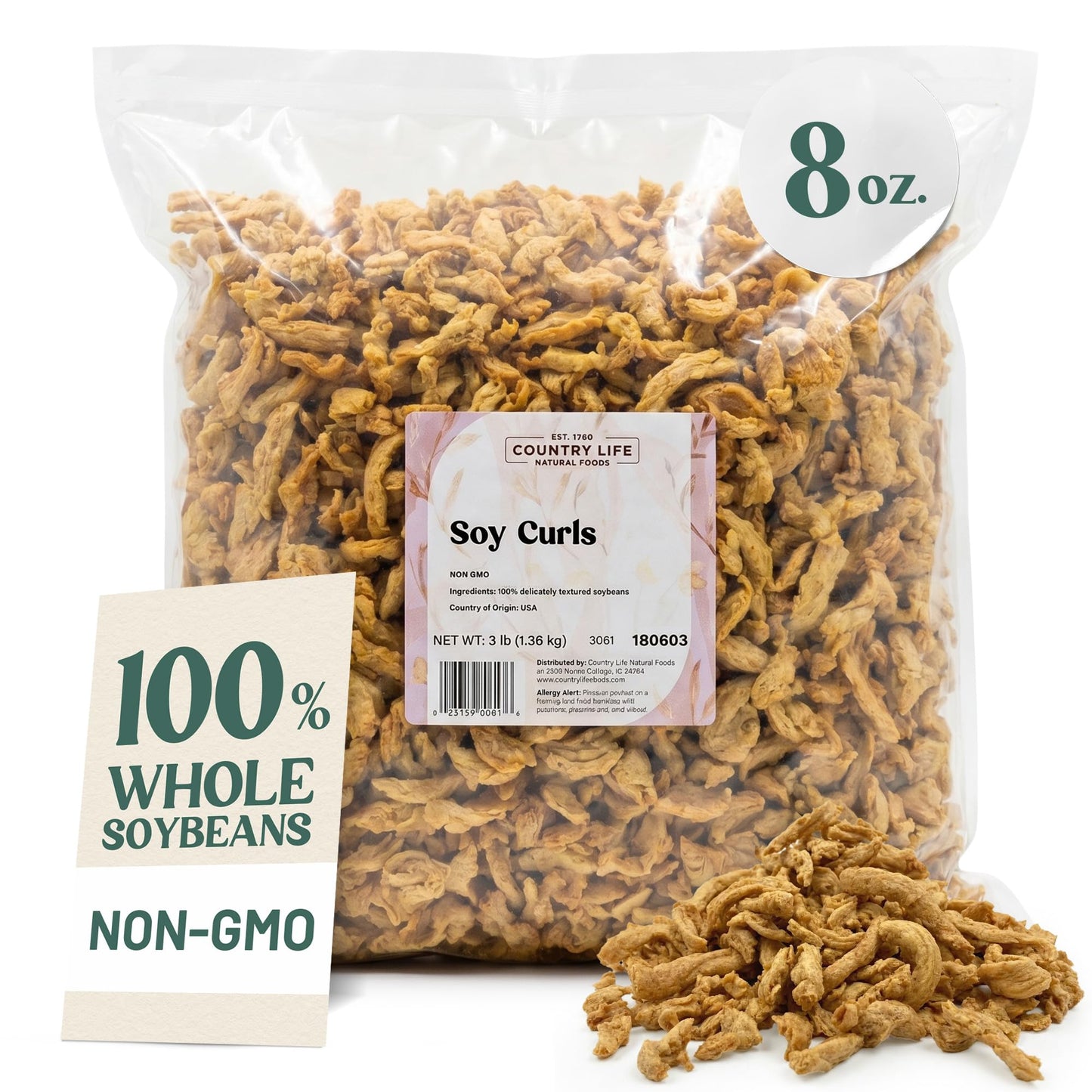 Country Life Natural Foods Soy Curls 3 lb 48