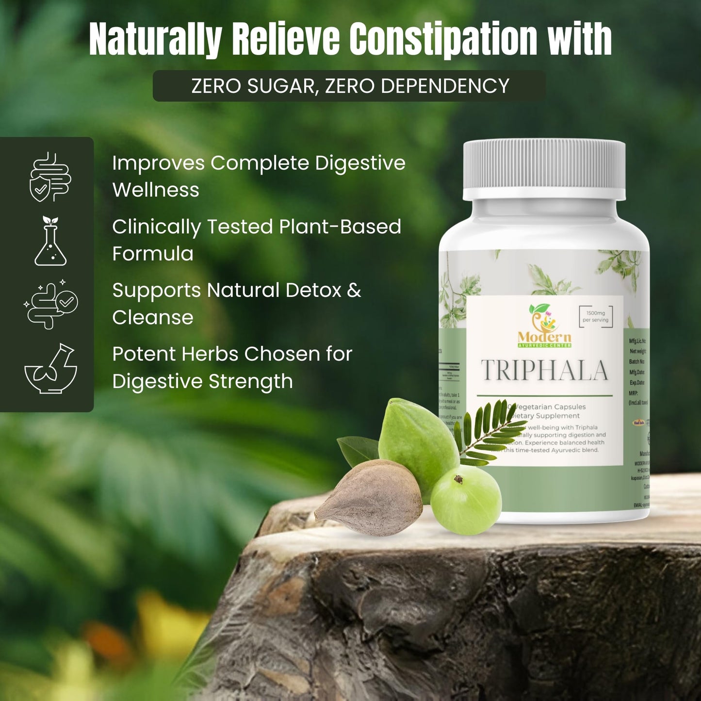 Modern Ayurvedic Centre Triphala Capsules, 120 Capsules