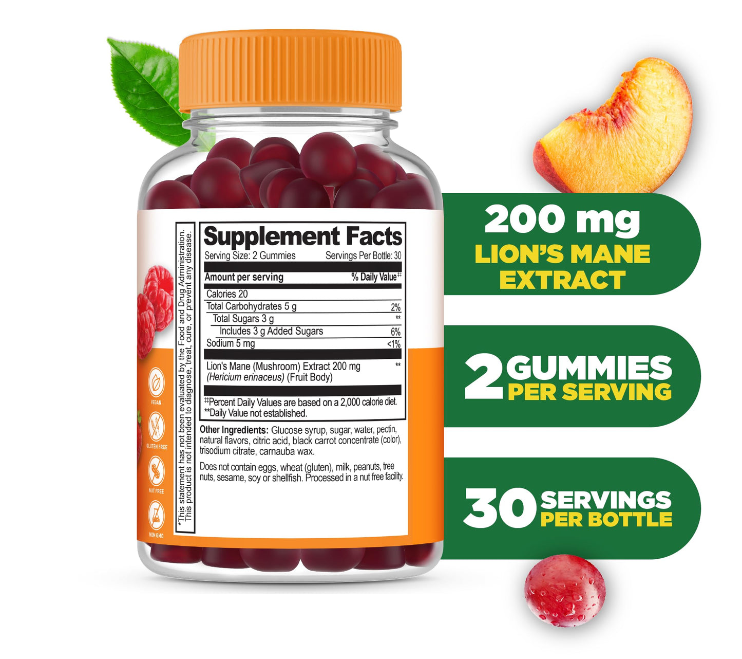 Lifeable Lions Mane Gummies 60 Count