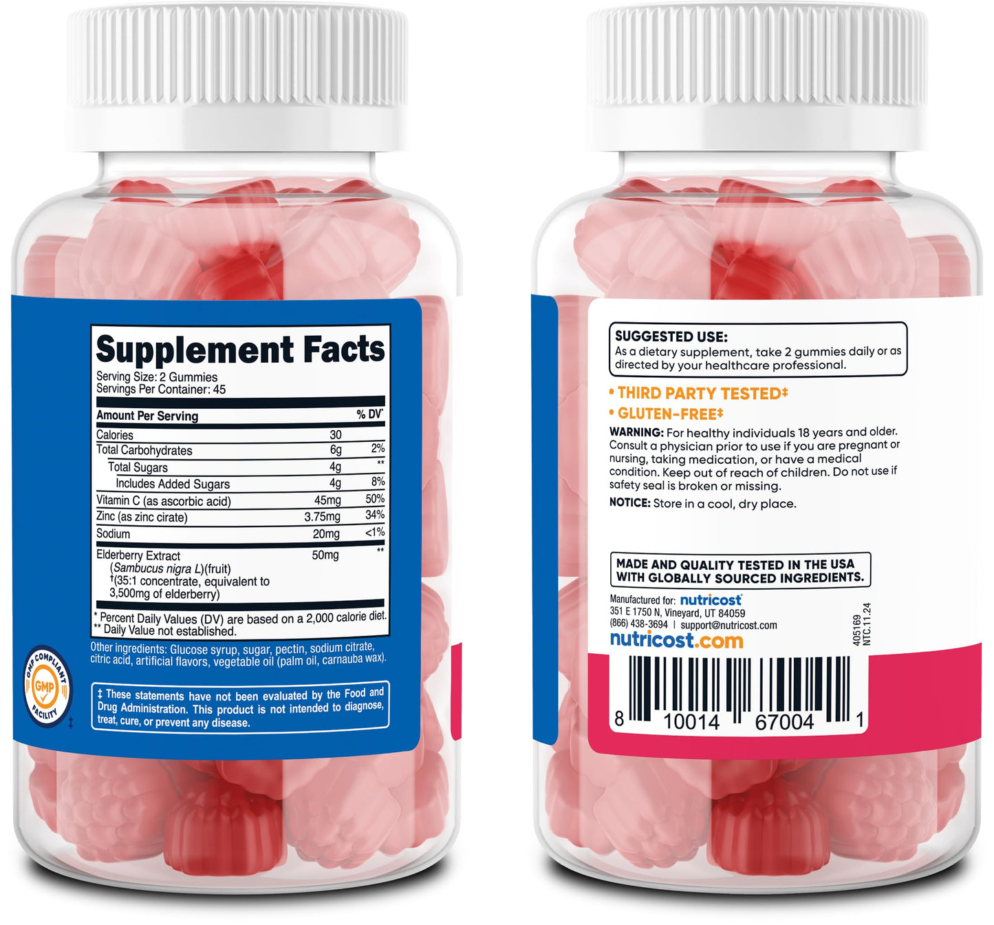 Nutricost Elderberry Extract Gummies 90 Gummies