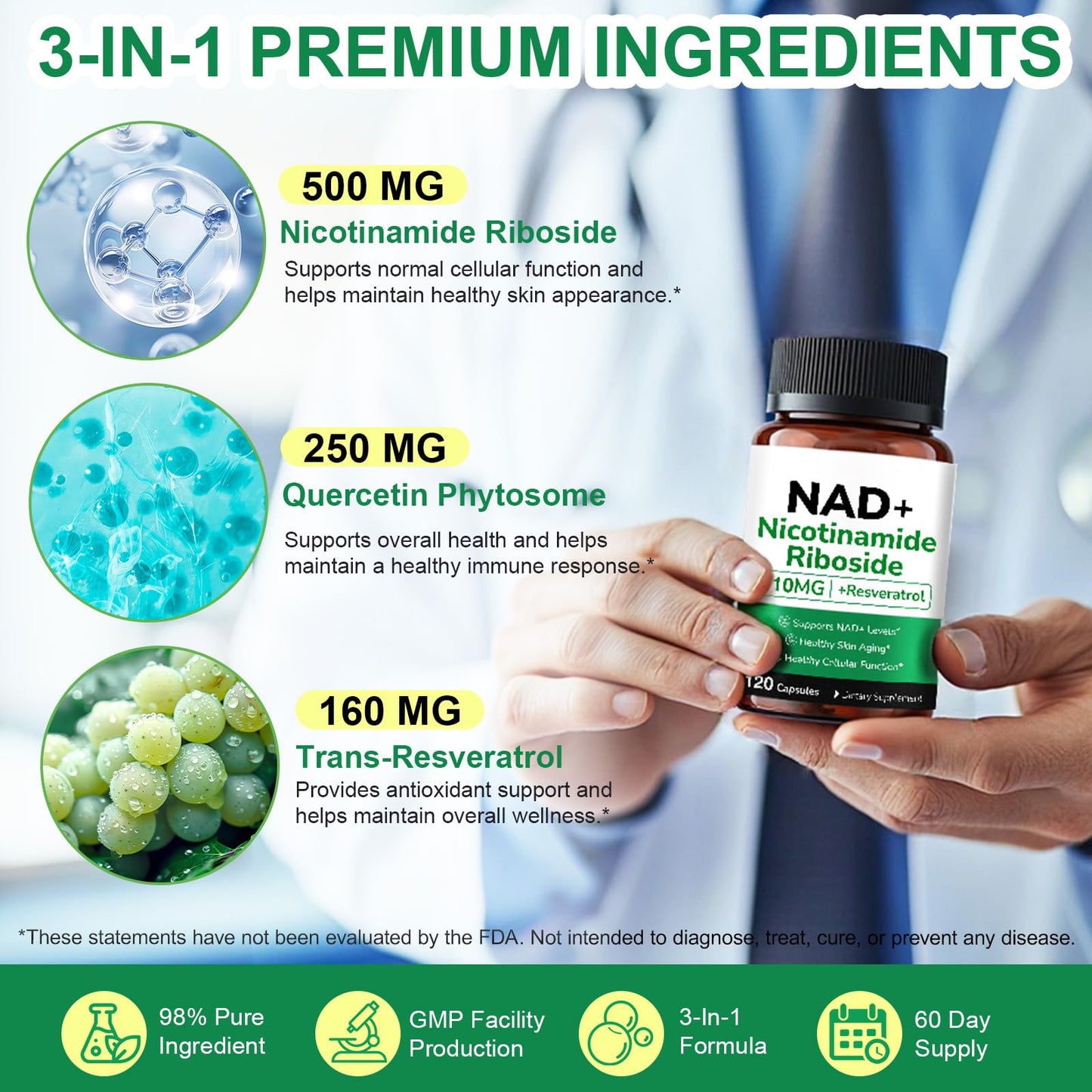 Feeliville NAD+ Supplements for Women Capsules, 120