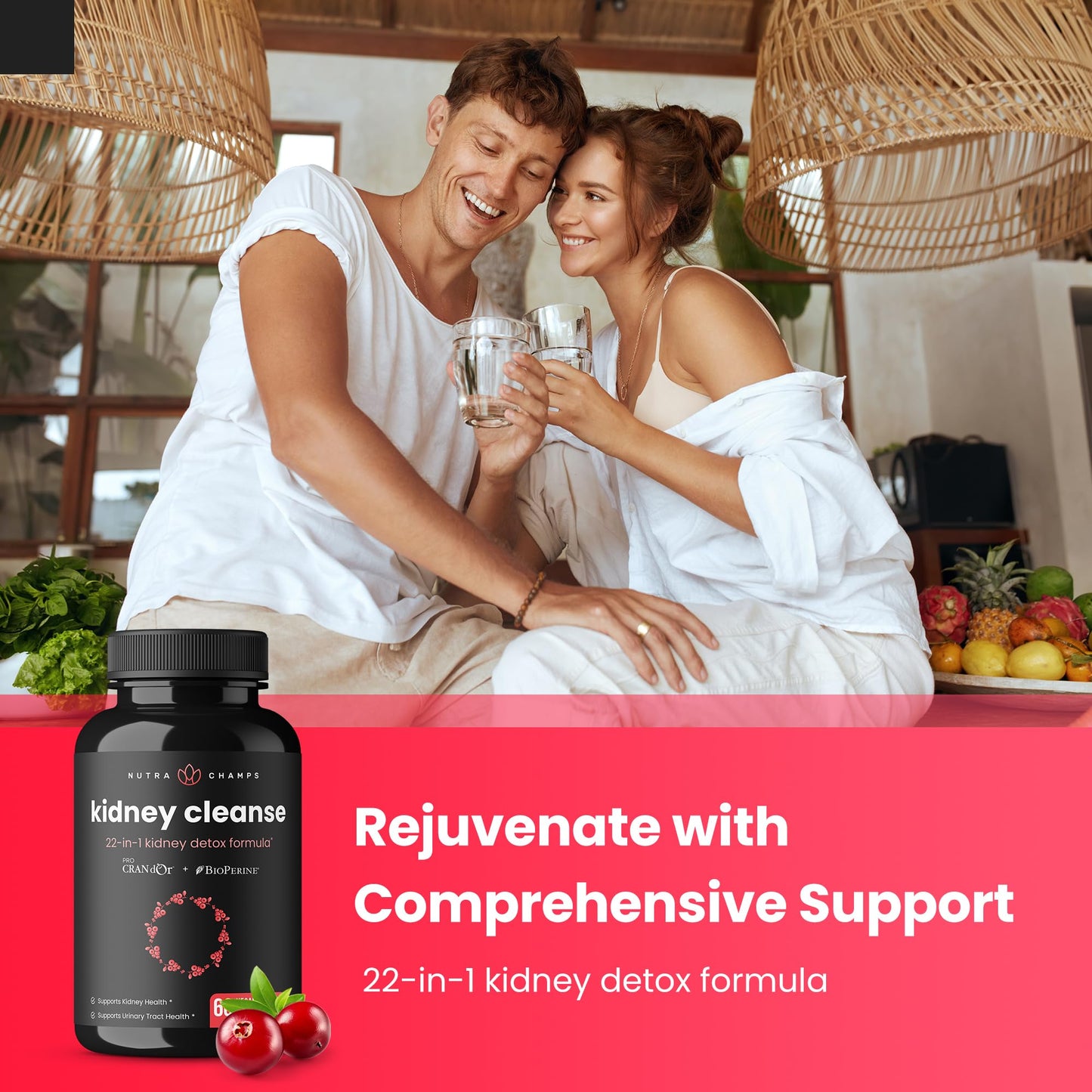 NutraChamps Liver Cleanse Capsules and Kidney Cleanse Capsules, 2 Pack Bundle