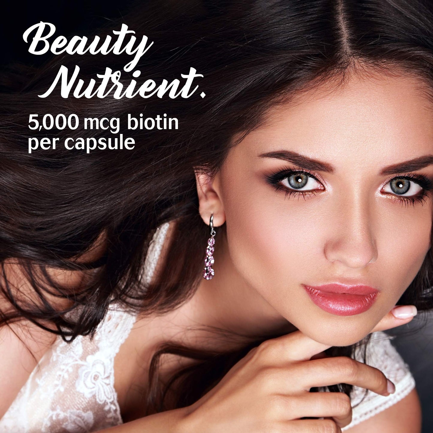 BlueBonnet Biotin 5000 mcg Hair & Nail Support Capsules, 120 Count