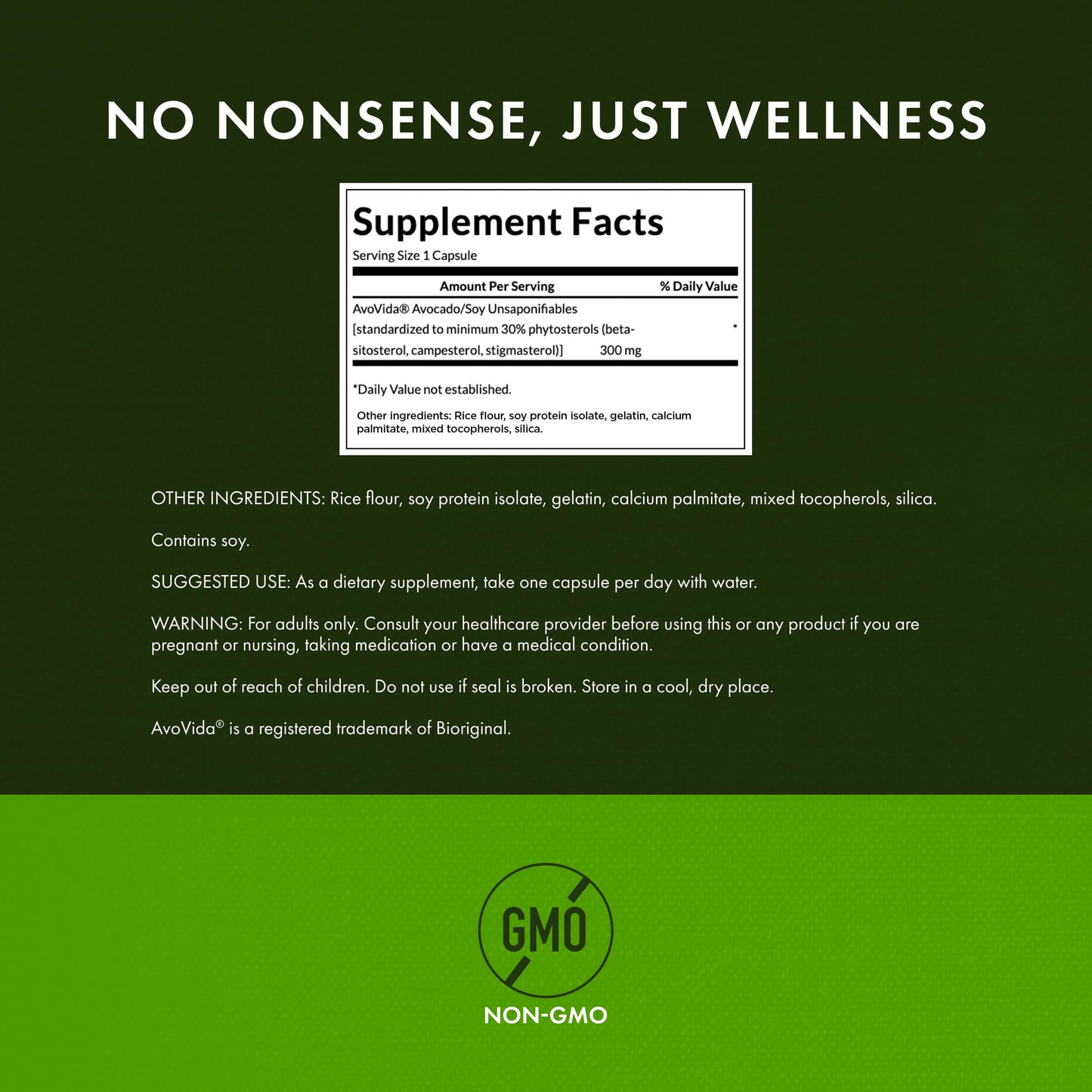 Swanson AvoVida Avocado Soybean Unsaponifiables Joint Health Capsules, 60 Count
