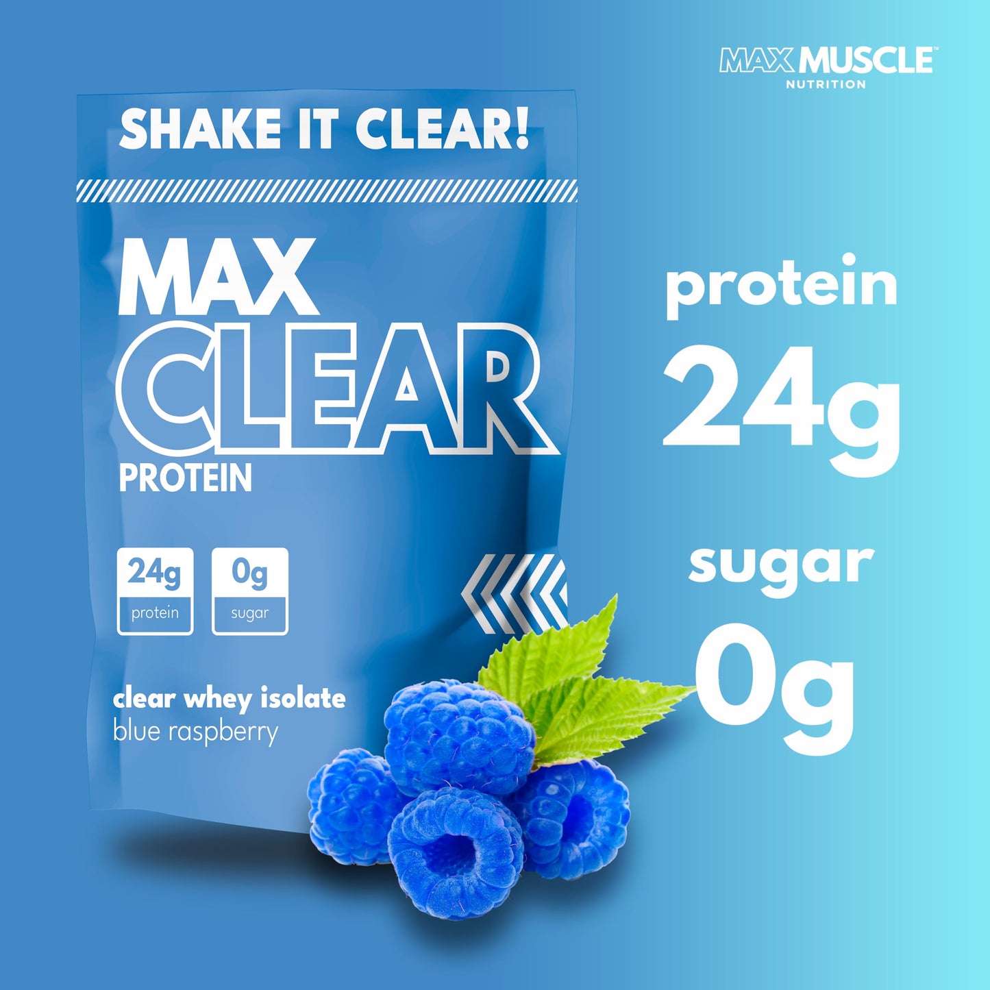 Max Muscle Clear Protein Powder 1.54 lb