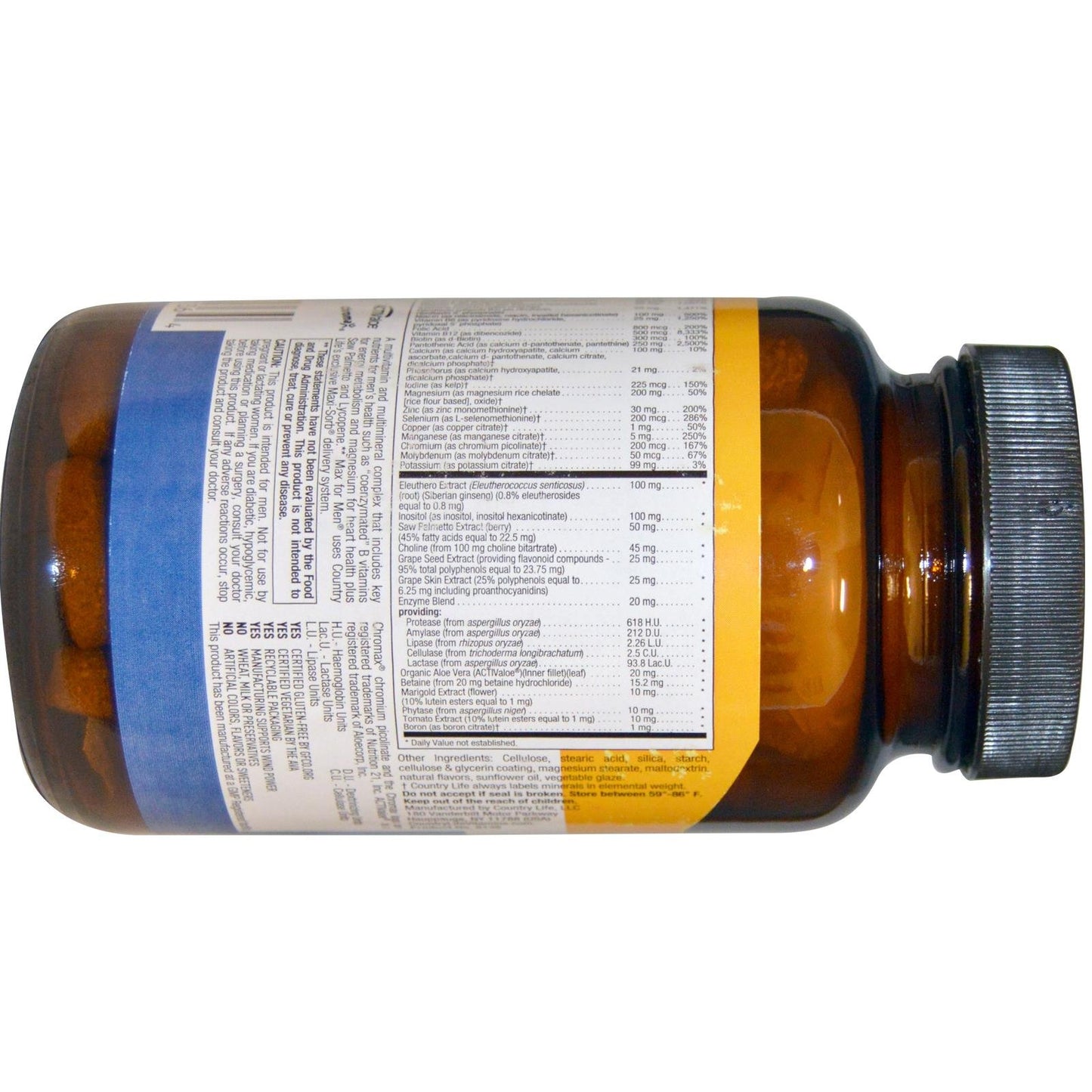 Country Life Vitamins Max for Men Tablets, 120