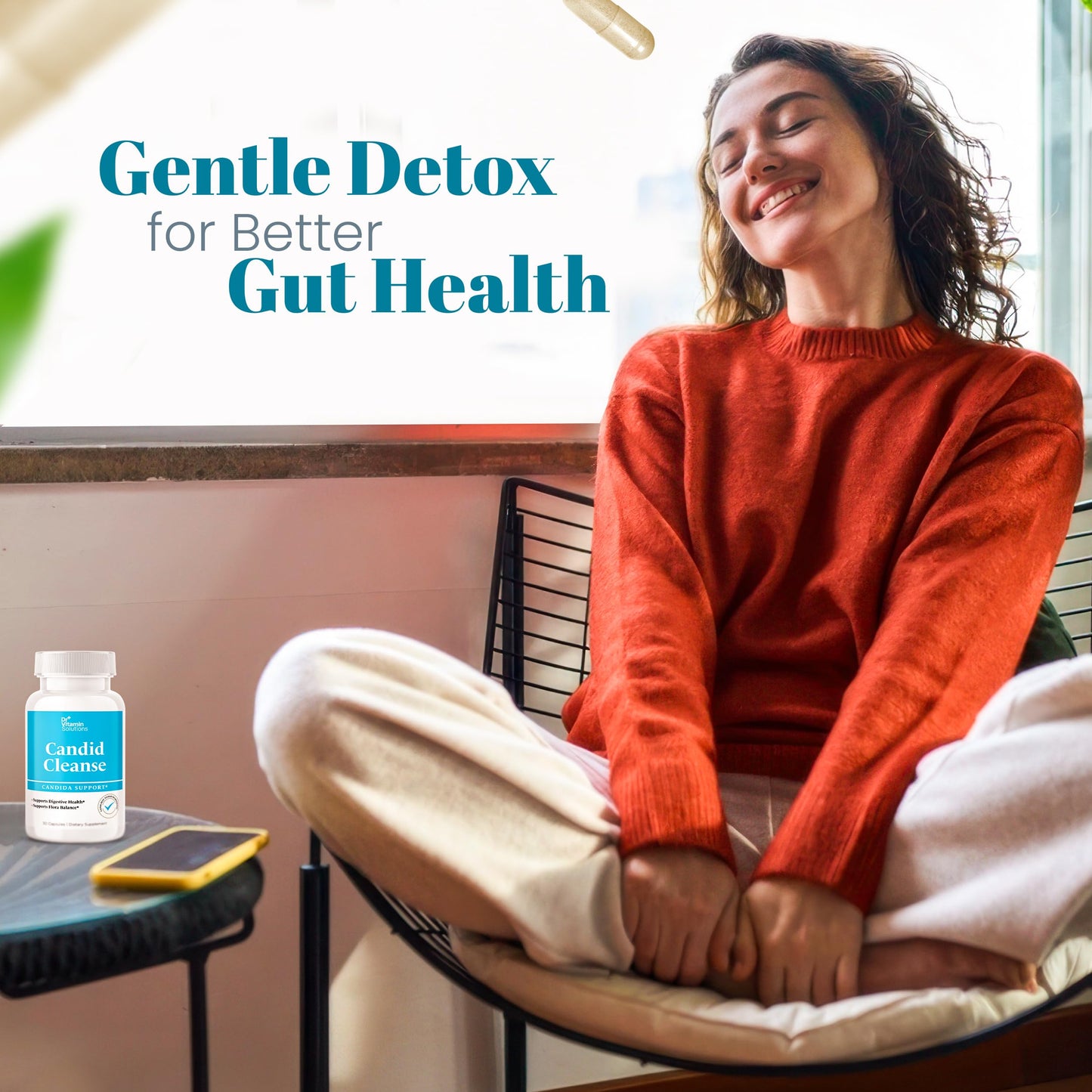 DR VITAMIN SOLUTIONS Candida Cleanse Detox for Women & Men with GLP-1 Support - Candida Support Capsules 30