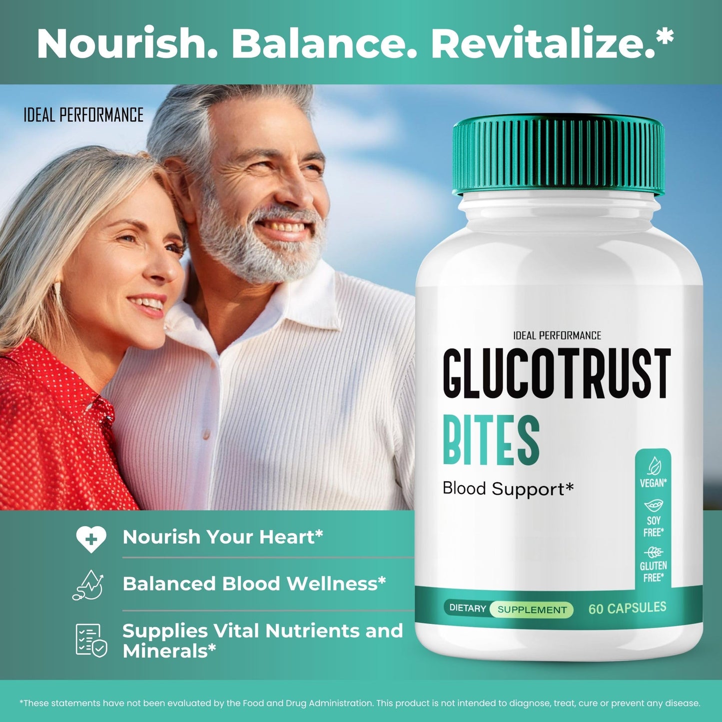 IDEAL PERFORMANCE Gluco Trust Bites Capsules, 120 Capsules