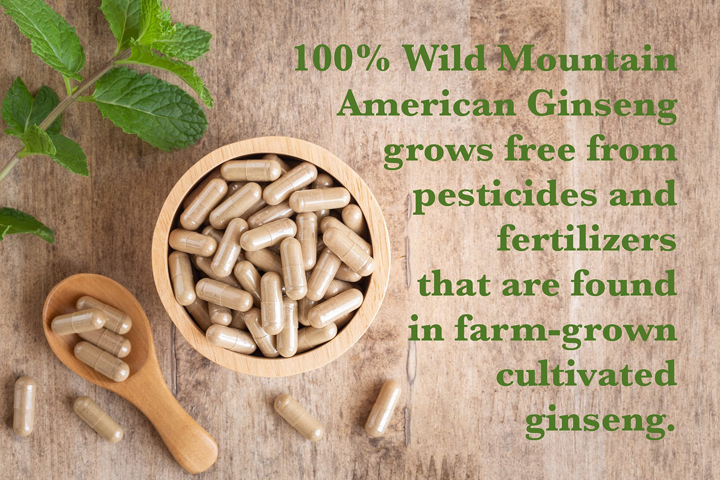 AG 100 100% Pure Wild American Ginseng Capsules, 30 Count