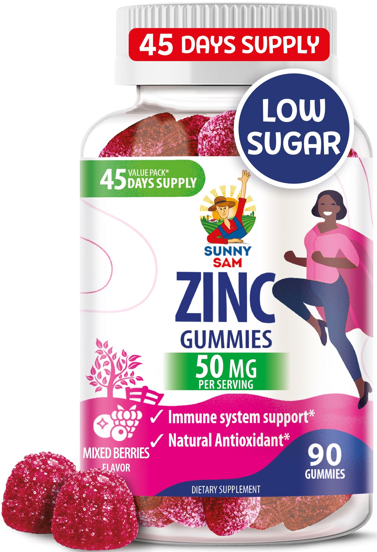 Sunny Sam Zinc Gummies Gummy 90 Count