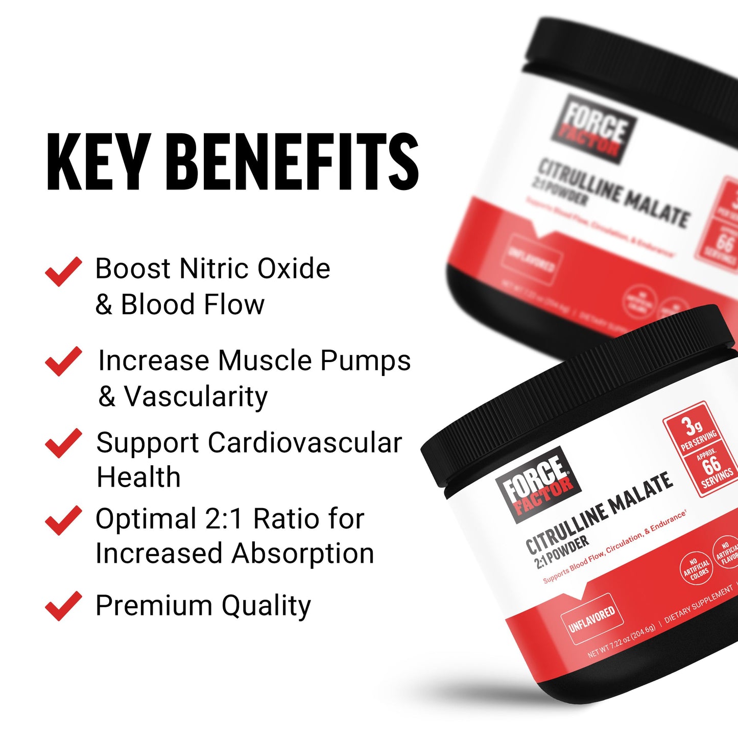 Force Factor Citrulline Malate 2:1 Powder, 7 oz