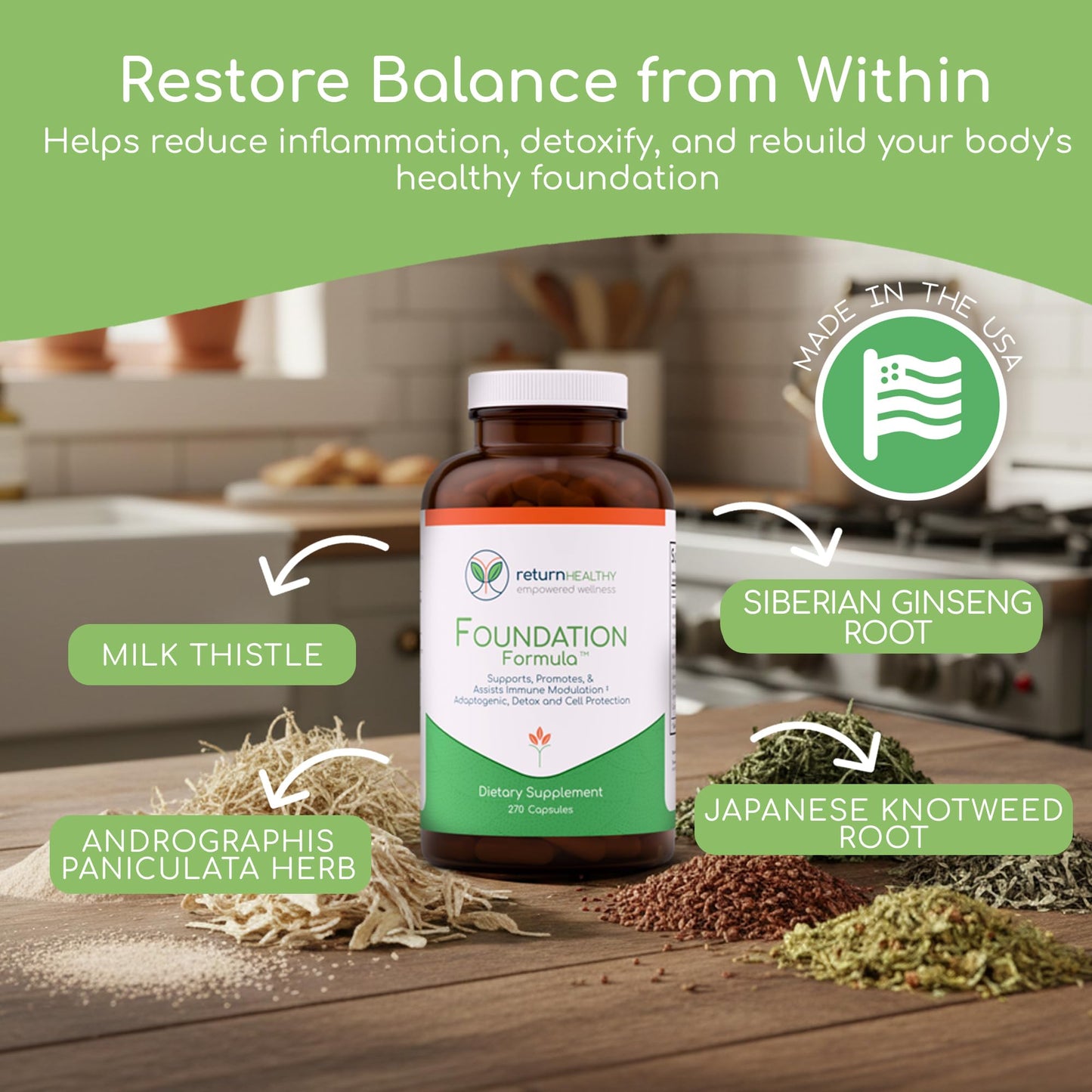 Return Healthy Foundation Formula Tick Immune Support Capsule 1 Count