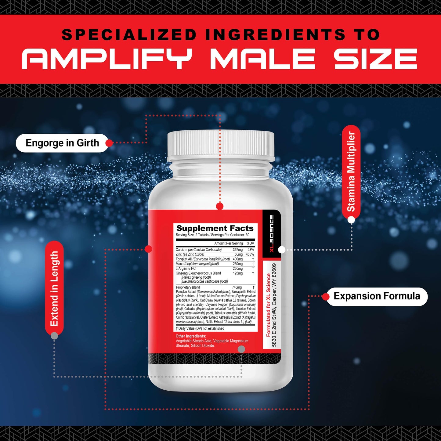 XL Science Mr Man Male Enlargement Pills 60 Tablets