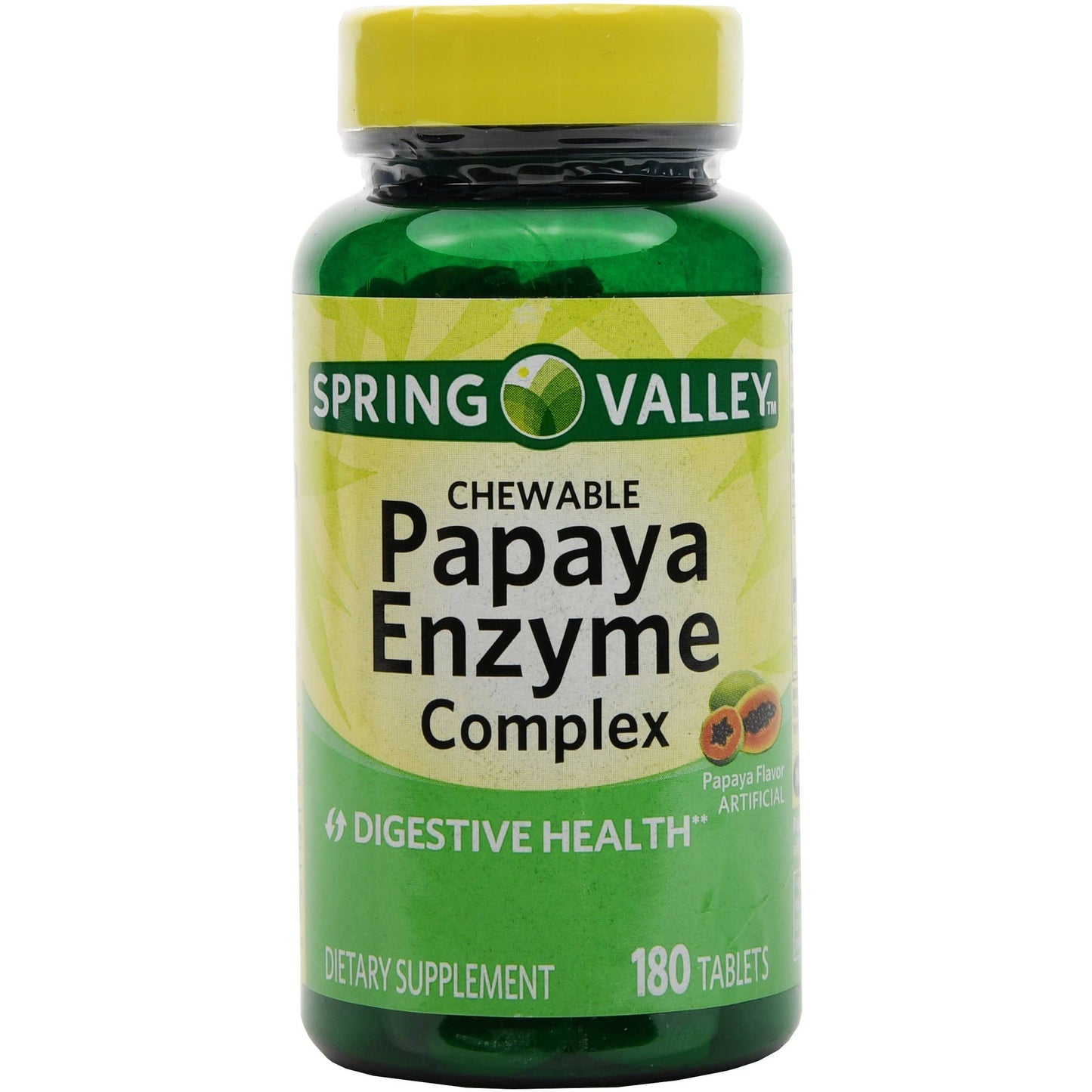 Spring Valley Papaya Enzyme Tablets, 180 Count