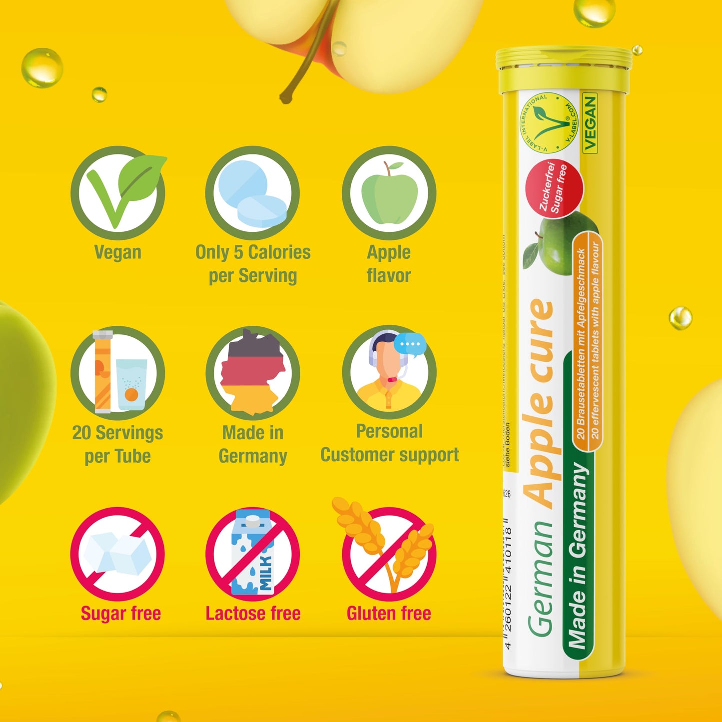 T&D German Apple Cure 40 Tablets