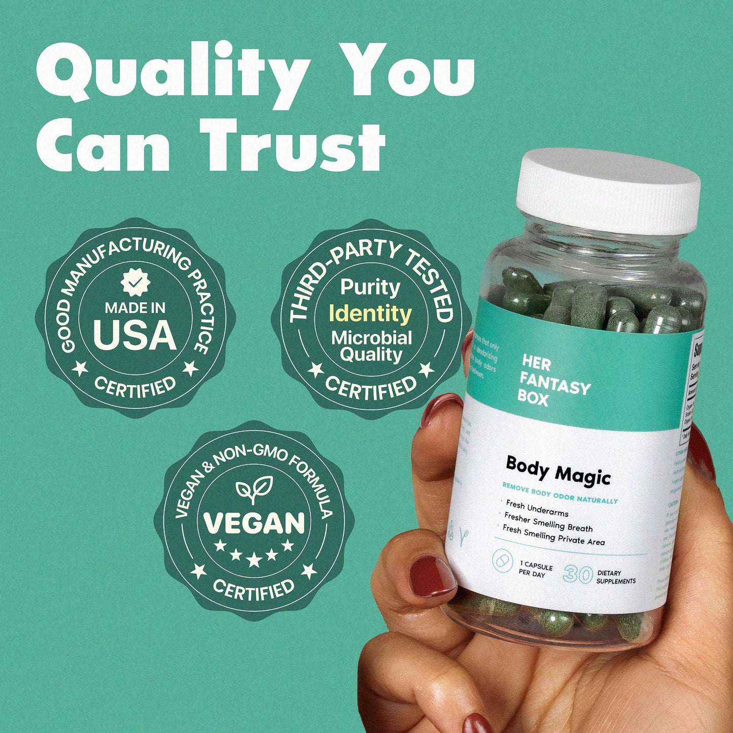 Her Fantasy Box Body Magic Chlorophyll Capsules 30 Count