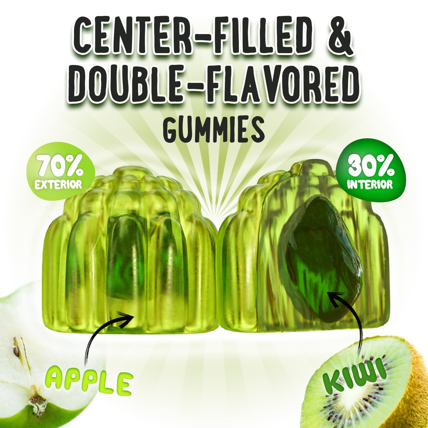 OH MY CHEWY Center-Filled Vitamin D3 K2 & Calcium Gummies, 120 Count
