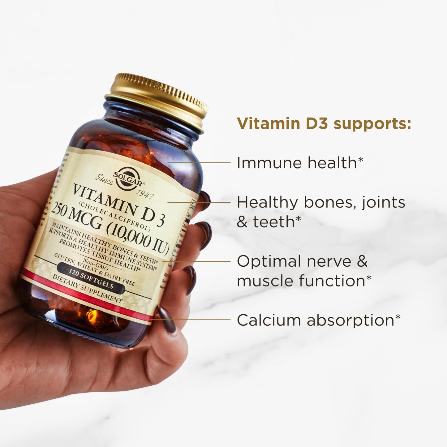 Solgar Vitamin D3 Softgels 120 Softgels