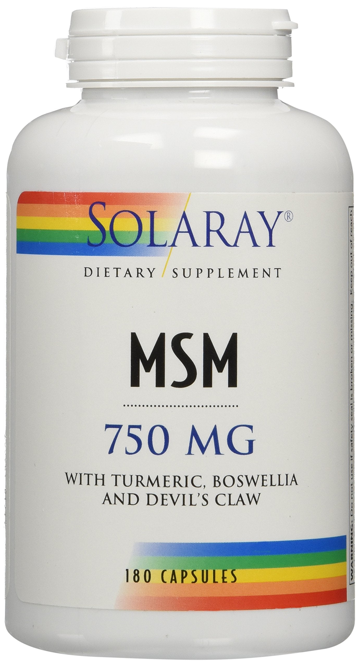Solaray MSM 750 mg Capsules, 180 Count