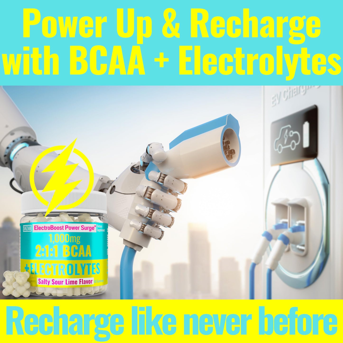 SHIZAM Electrolyte BCAA 60 Gummies