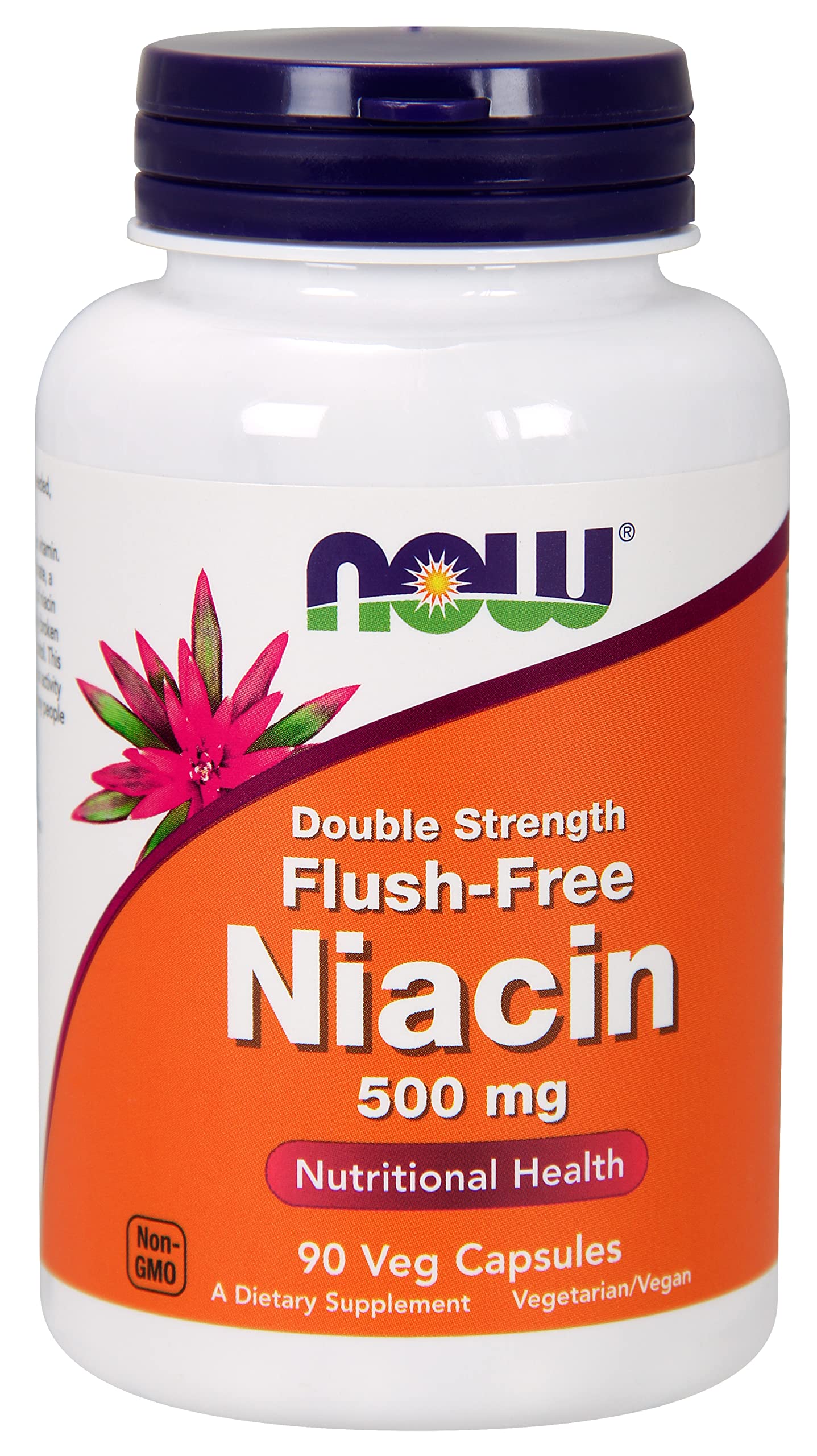 NOW Foods Flush Free Niacin Double Strength 640 mg Capsules, 180 Count