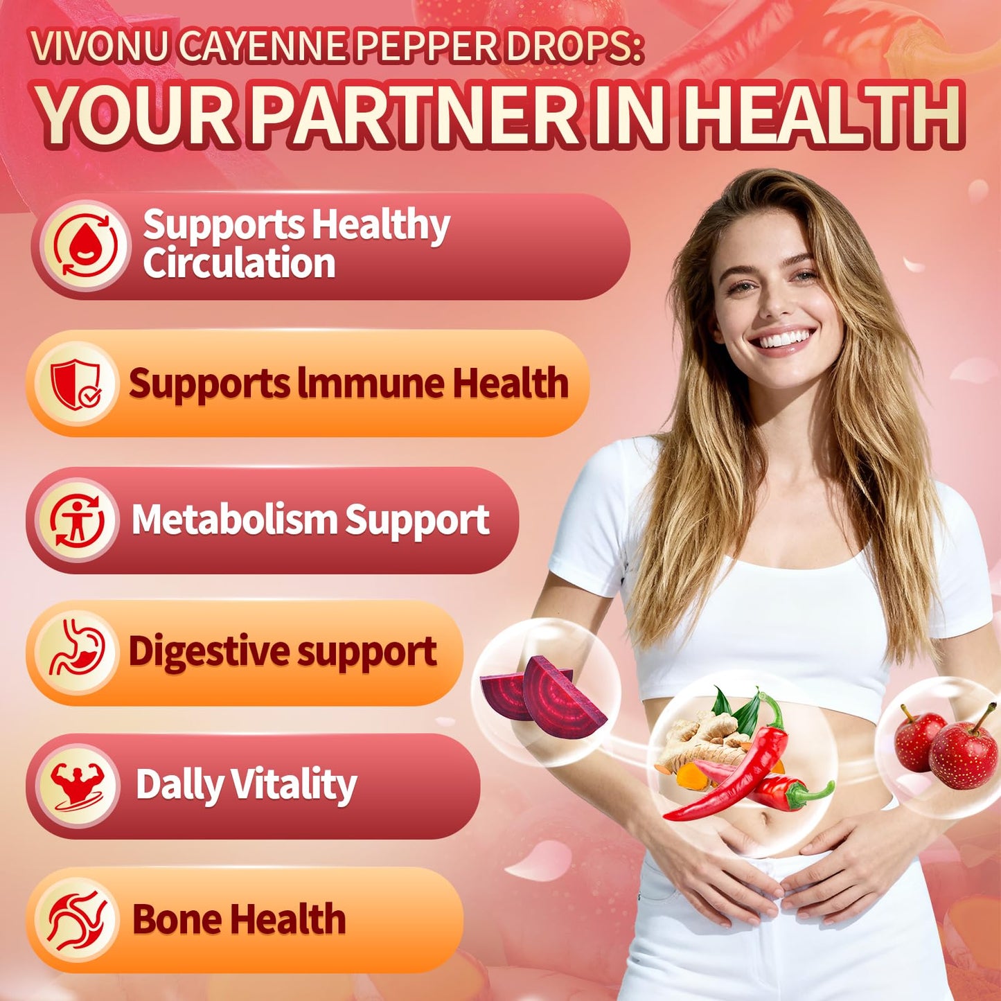 VivoNu Cayenne Pepper Capsule, 240 Count