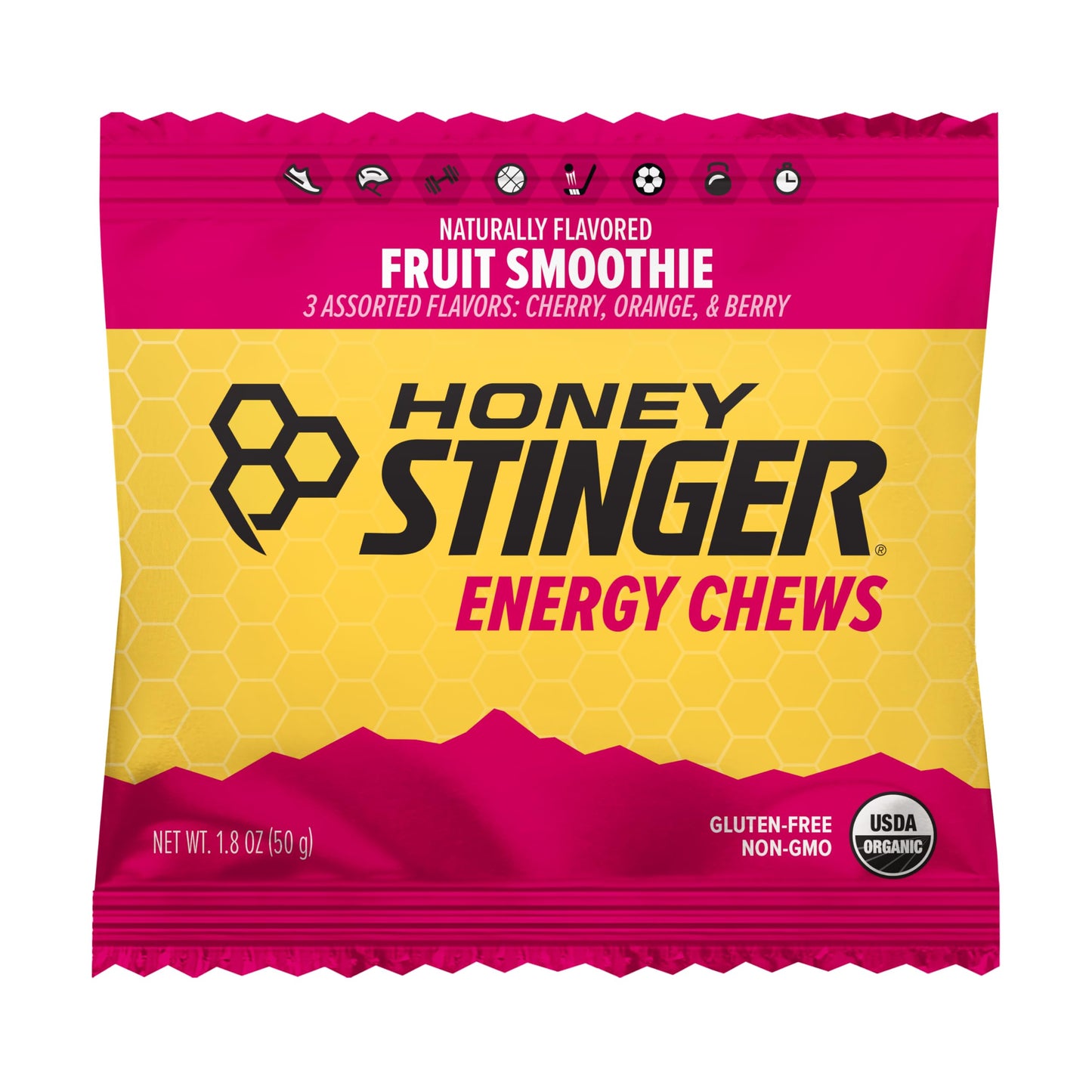 Honey Stinger Organic Fruit Smoothie Chew Gummies 1.8 Ounce
